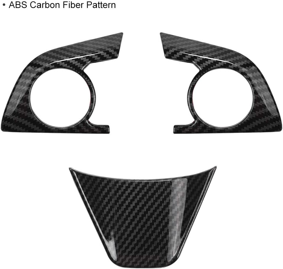 CKE for Toyota Camry 2023 2022 2021 2020 2019 2018 for Toyota Avalon 2019-2022 Accessories Sporty Auto Steering Wheel Cover Trims Car Interior Decoration Sticker -Carbon Fiber Style image number 4