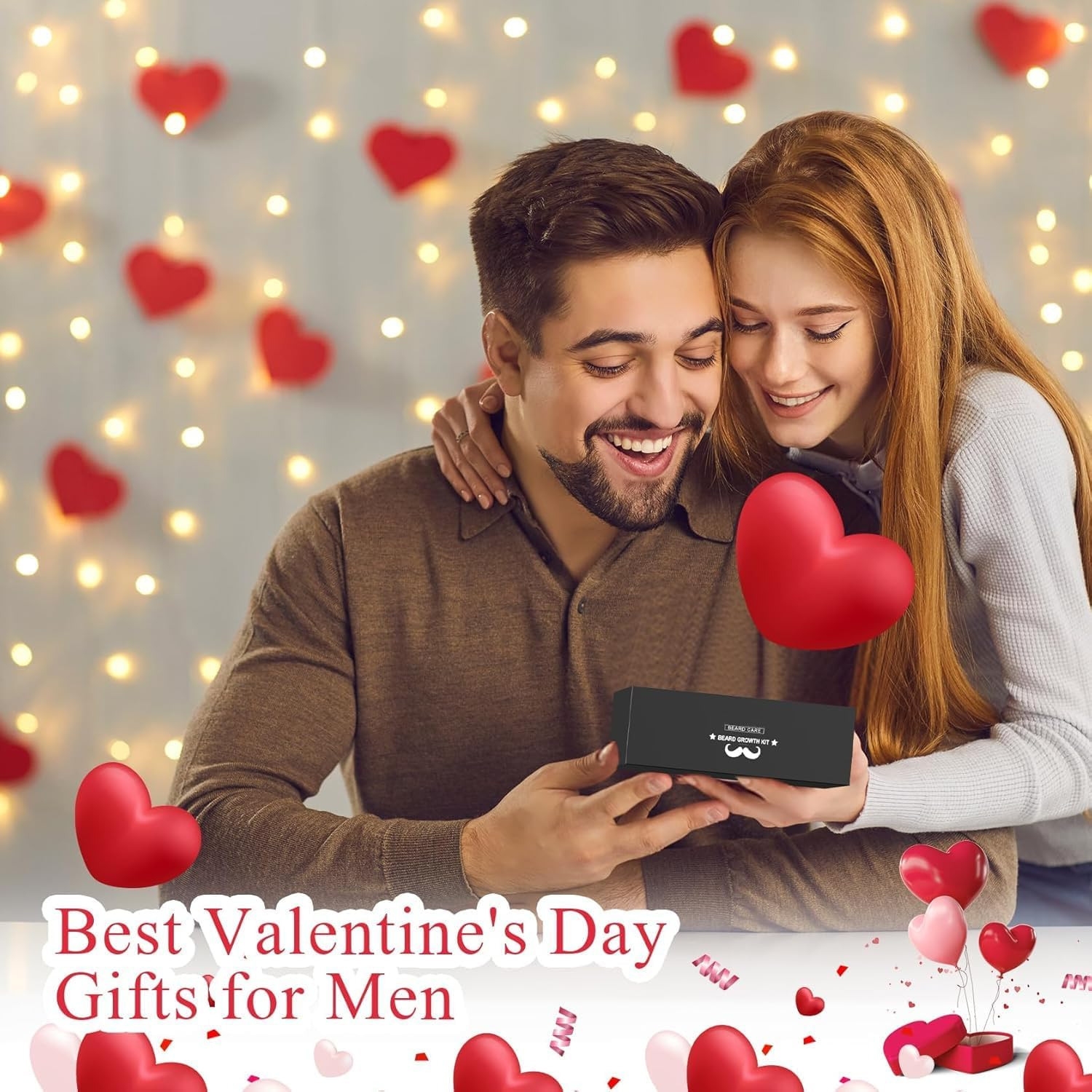 Telfun Beard Kit for Men, Grooming & Trimming Set with Beard Wash Shampoo, Oil, Balm, Brush, Comb, Scissors & Storage Bag, Fathers Birthday Gifts Valentines Gifts for Him Dad Men Boyfriend image number 6