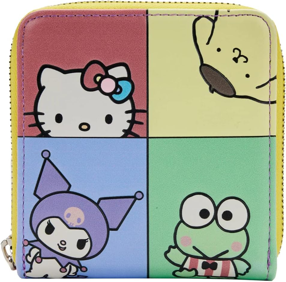 Loungefly Hello Kitty and Friends Color Block Zip around Wallet, Multicolored, Bifold image number 2