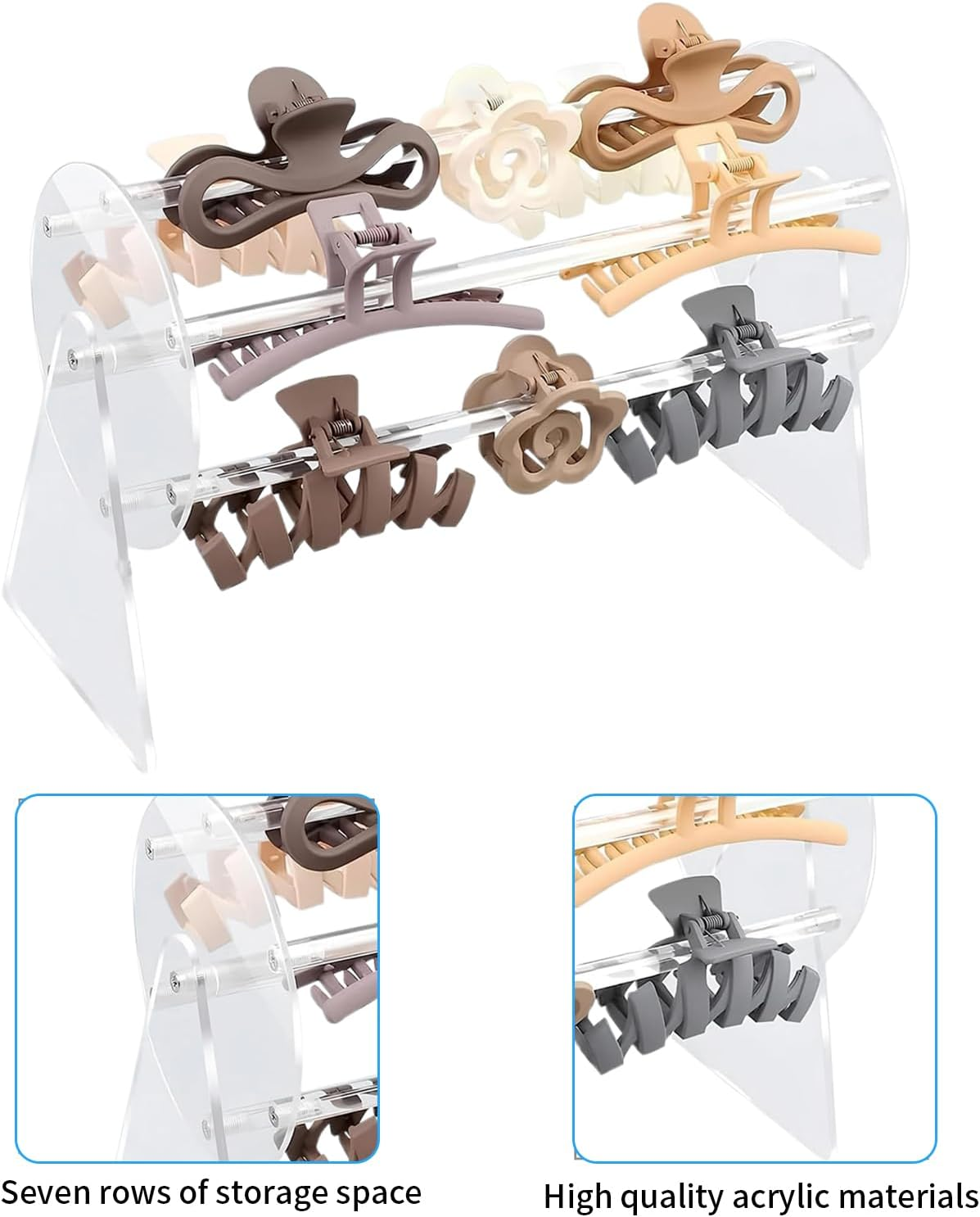 Xocome Headband Holder, Headband Stand for Teenage Girls Women Gifts, Headband Organiser, Hair Accessories Organiser, Acrylic Clear Stand for Girls image number 4