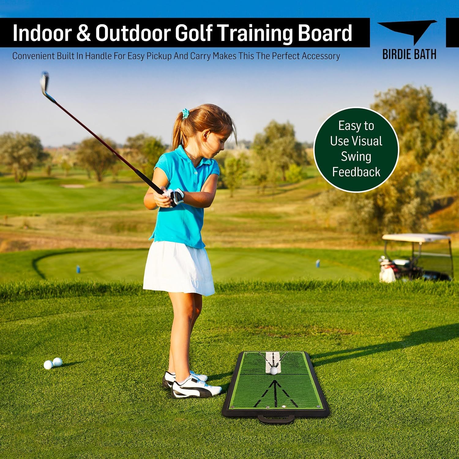Birdie Mat Pro Premium Swing Training Mat for Analyzing Swing Path and Ball Impact image number 4