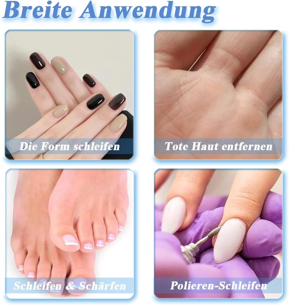 Mesee 30 Piece Nail Drill Bits, Diamond Nail Drill Set, Cuticle Drill Tools, Professional Nail Cutter Attachments, for Nail File, Manicure, Pedicure, Nail Care image number 1