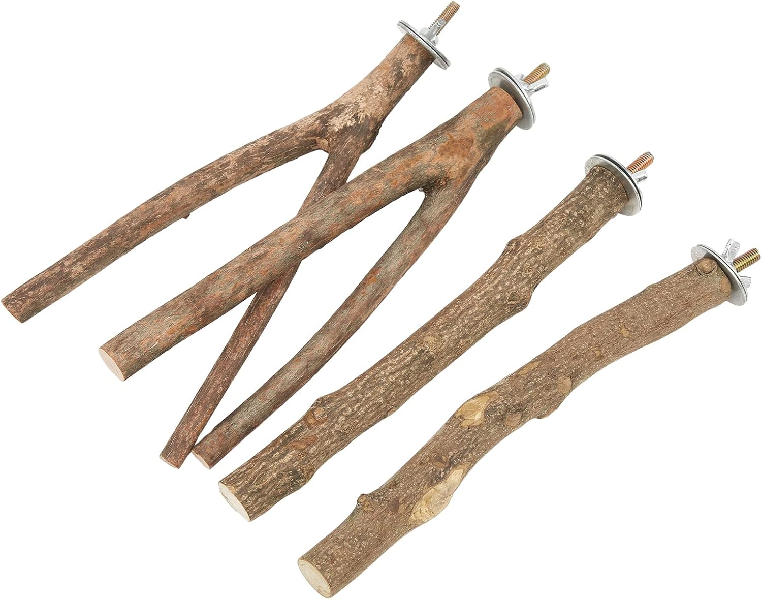 SYMY Bird Perch Stand Set Inherent Wooden Cage Perch Stand for Parrots to Stand Climb and Play image number 1