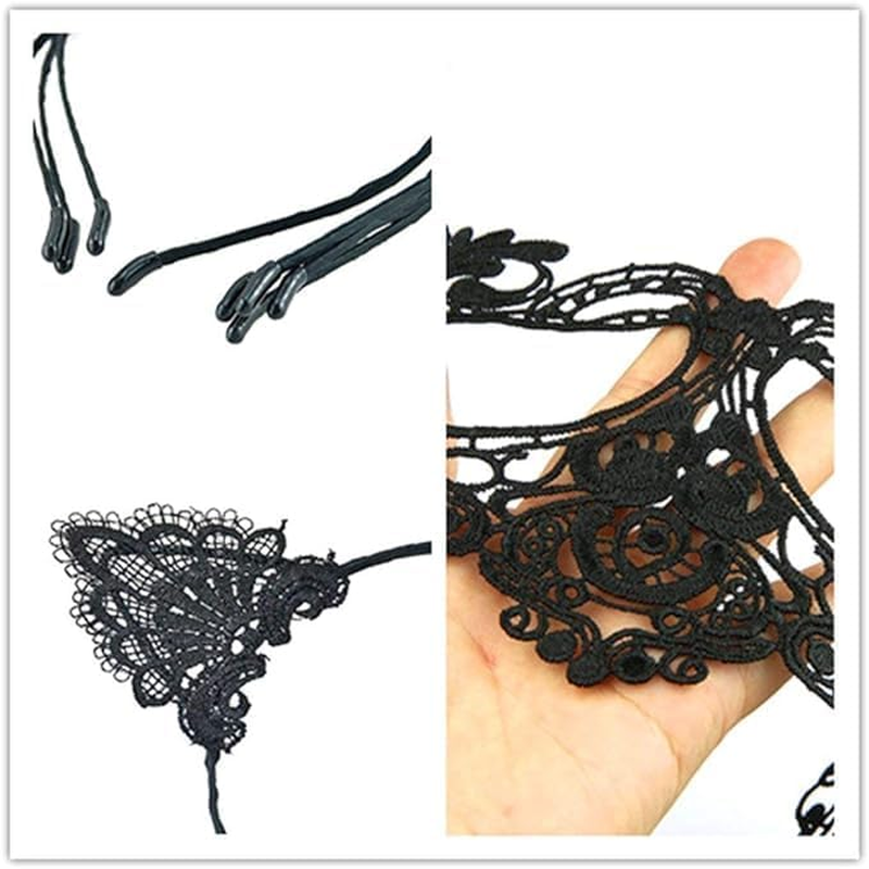 Fashion Cat Ears Headband Lace Eye Mask Costume Couples Cute Sexy Women Girl Lady Eyemask Masquerade Mask Hair Elastic Hoop for Carnival Party Prom Ball Halloween Christmas Cosplay image number 4