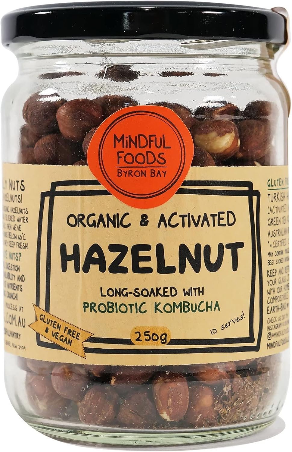 Mindful Foods Organic & Activated Hazelnuts 250 G image number 1