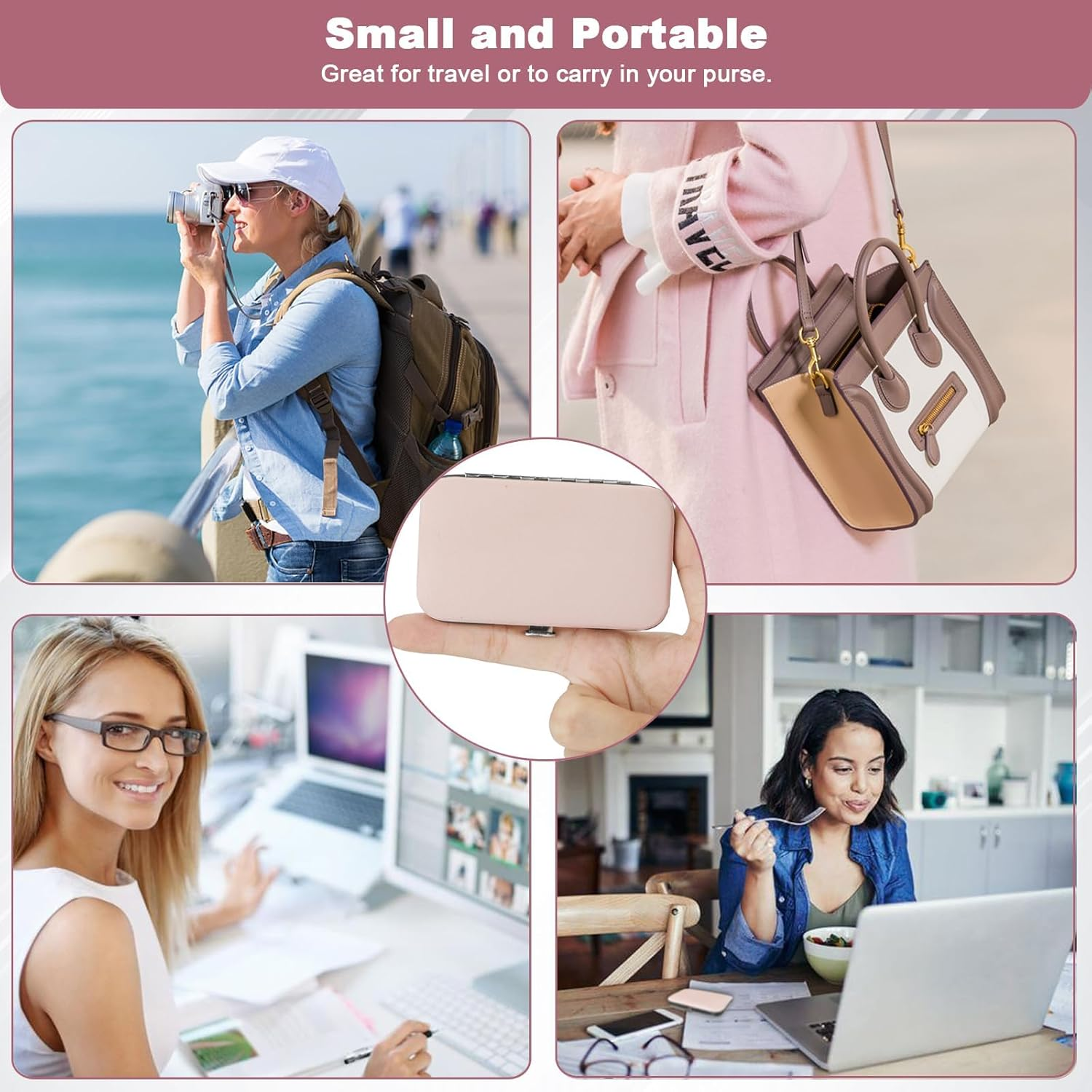 Premium Manicure Set, 7 in 1 Professional Nail Clippers Scissors Pedicure Kit, Stainless Steel Cuticle Nail Care Tools with Luxurious Travel Case, Portable Manicure Grooming Kit Women image number 5