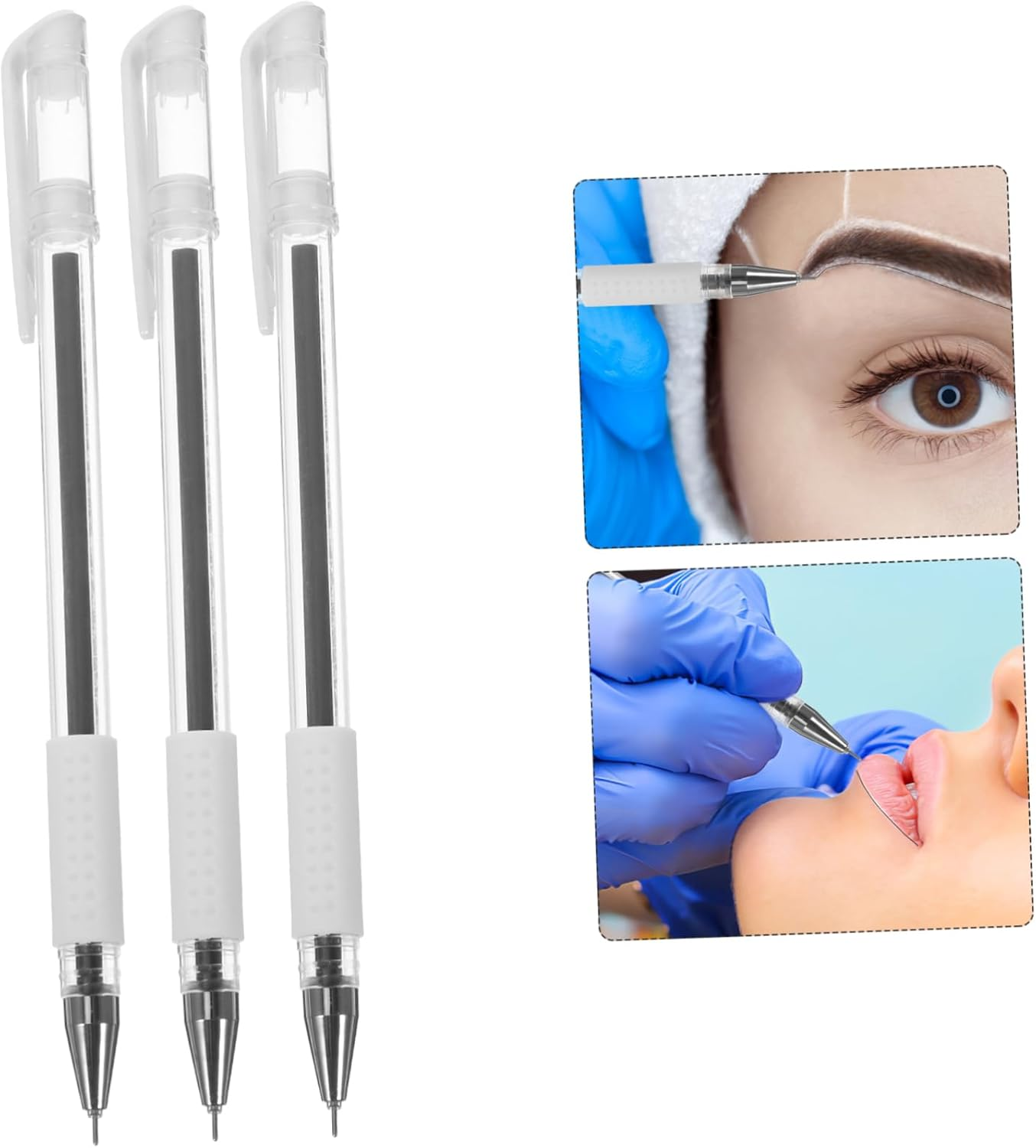 Healeved Waterproof Marking Pen 3Pcs Black Eyebrow Microblading Position Pens for Tattooing and Salon Use image number 6