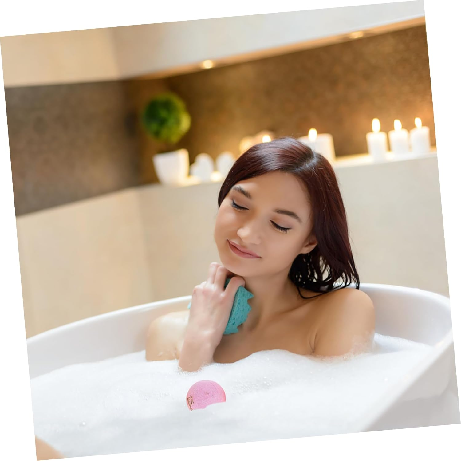 PLAFOPE Essential Oil Dry Flower Spa Bath 9Pcs Portable Bath Salt Bubble Balls for Relaxation image number 2