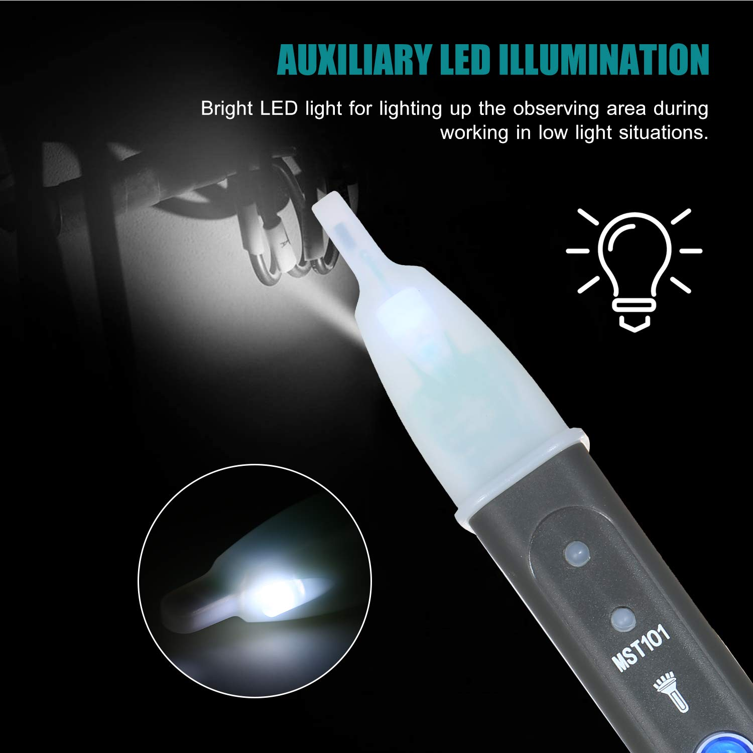 Eacam Test Pen, Automotive Non-Dismantle Electronic Faults Detector, Automotive Electric-Magnetic Indicator Ignition Tester, Car Ignition Coil Diagnostic Tester, Car Fault Detector image number 2