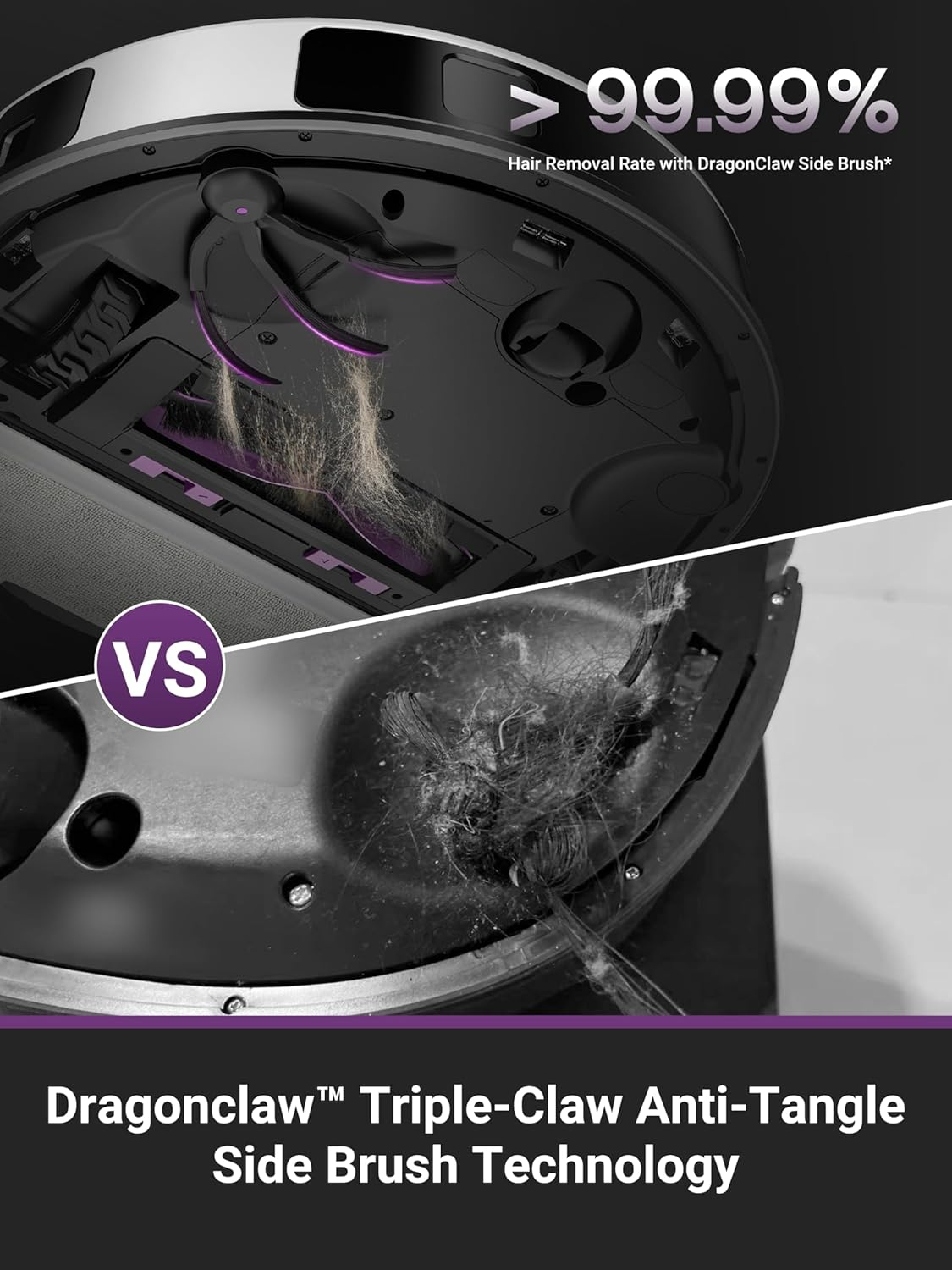 EUREKA E20 Evo plus Robot Vacuum and Mop, Bagless Self-Emptying Station, 10000Pa Suction, anti Hair-Tangling Brush, Lidar Navigation for Carpet&Hard Floors, Auto Lifting Mop, App Control, White