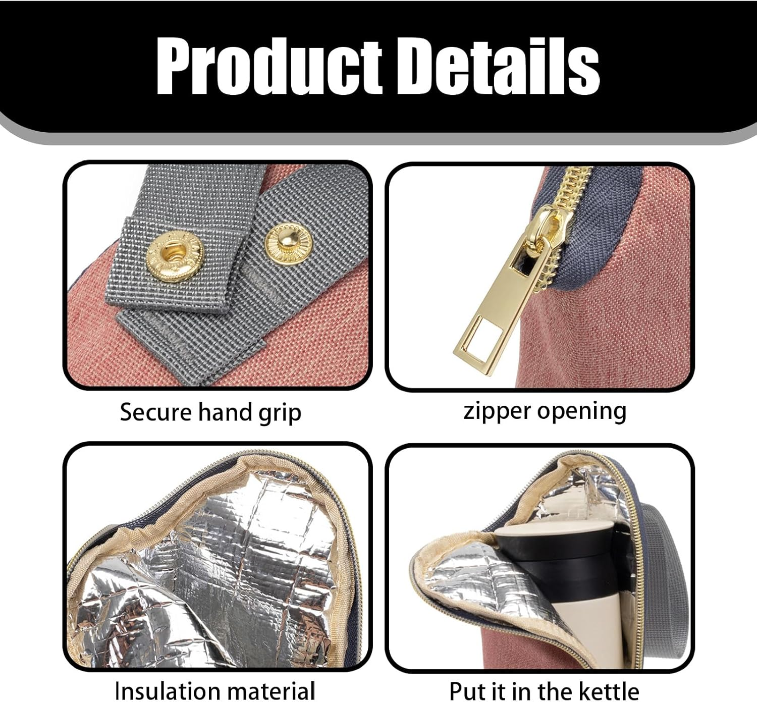 2Pcs Breast Milk Storage Bag, Portable Baby Bottle Bag, Baby Bottle Warm Bag and Breast Milk Small Cooler Bag Bottle Bag, Travel, Stroller (With Hook) image number 3