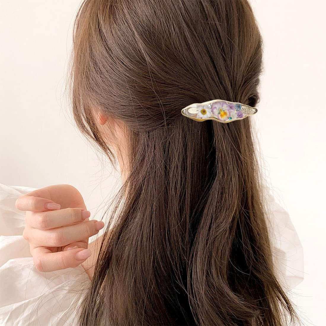 Voyyphixa Hair Clips Silicone Moulds Epoxy Resin Hair Pin Epoxy Resin Moulds with 16 Hair Clips Jewellery Resin Casting Moulds Hair Clips Resin Mould for DIY Key Ring Bookmark (16 Hair Clips) - Hair Clips Mold image number 7