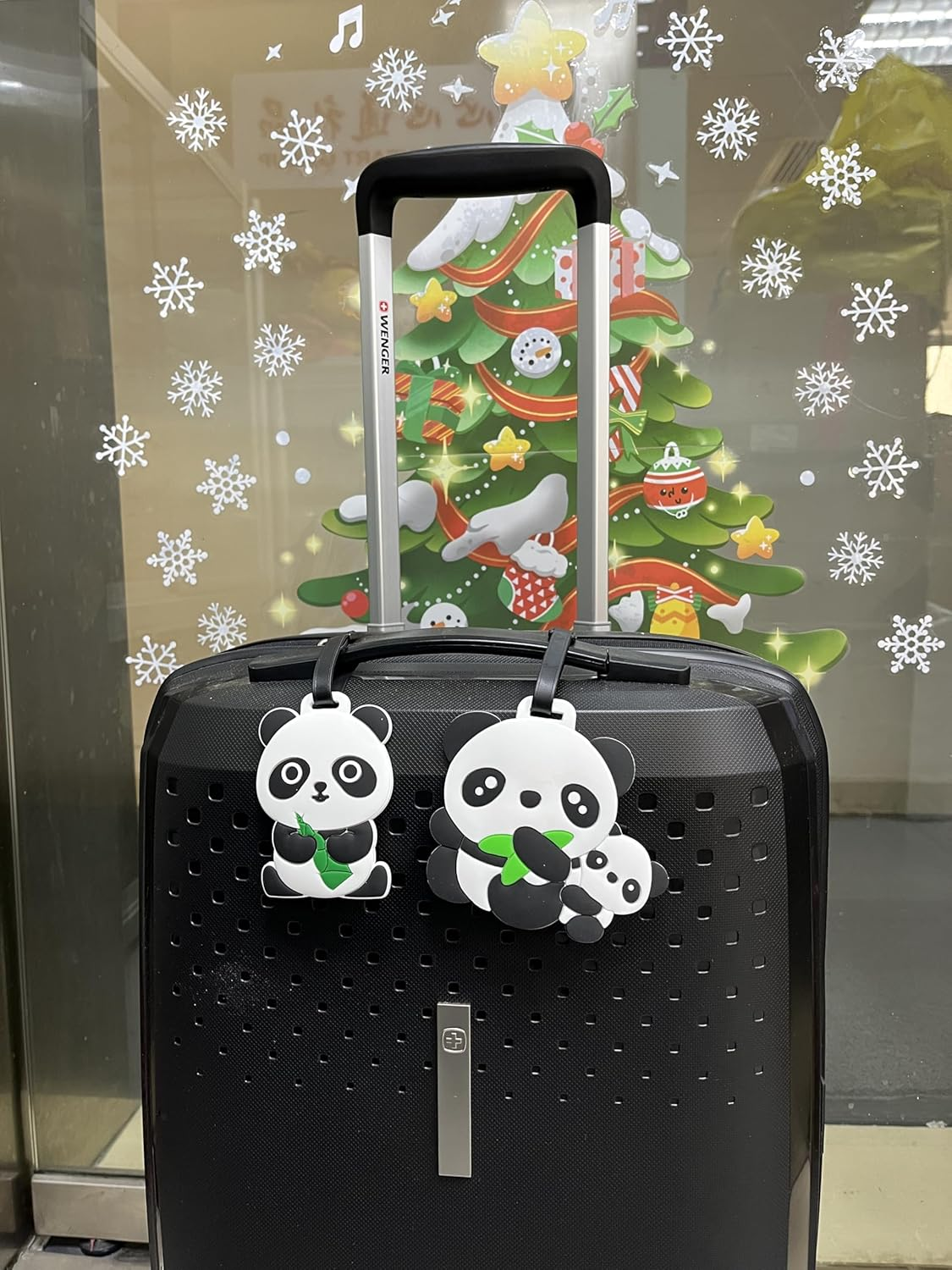 Lovely Panda Family Luggage Tag for Travel Backpack, Suitcase, School Bag, 2 Pieces image number 4