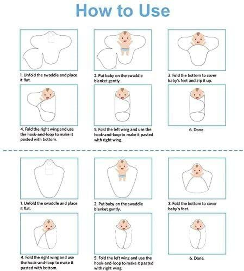 Baby Sleeping Bag 0-2Months Envelopes for Newborns Baby Swaddling Wraps 60CM image number 4