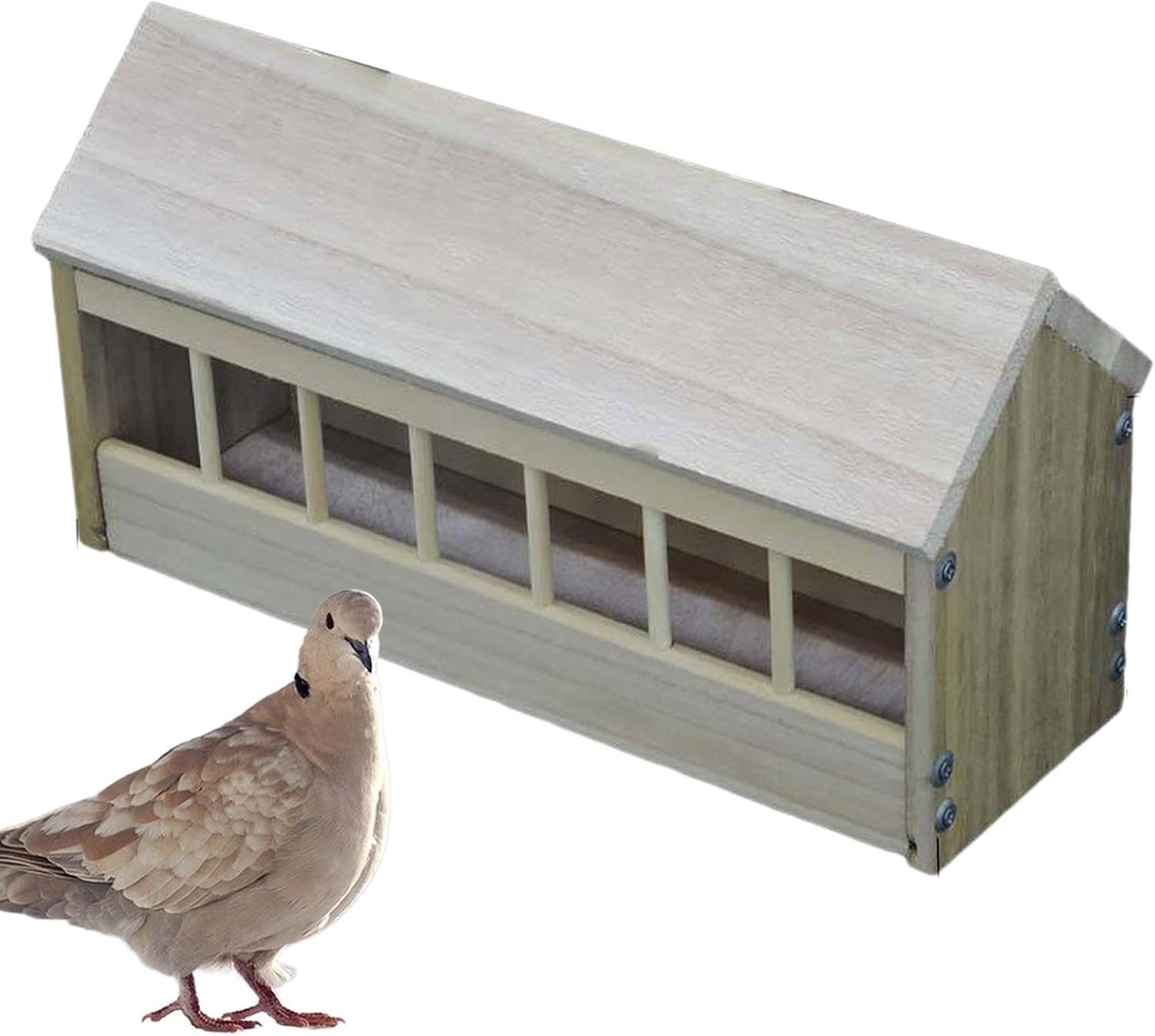 ＡＷＨＡＯ Pigeon Feeder, Poultry Feeder, Wooden Dish, Bird Dispenser for Pigeons, Chicks, Poultry image number 6