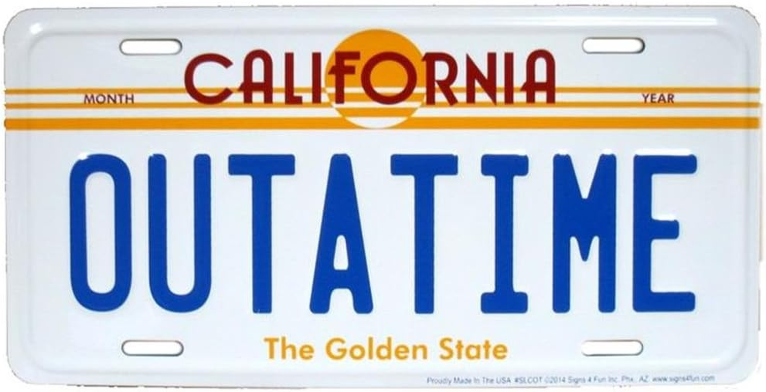 Signs 4 Fun SLCOT Outatime, License Plate