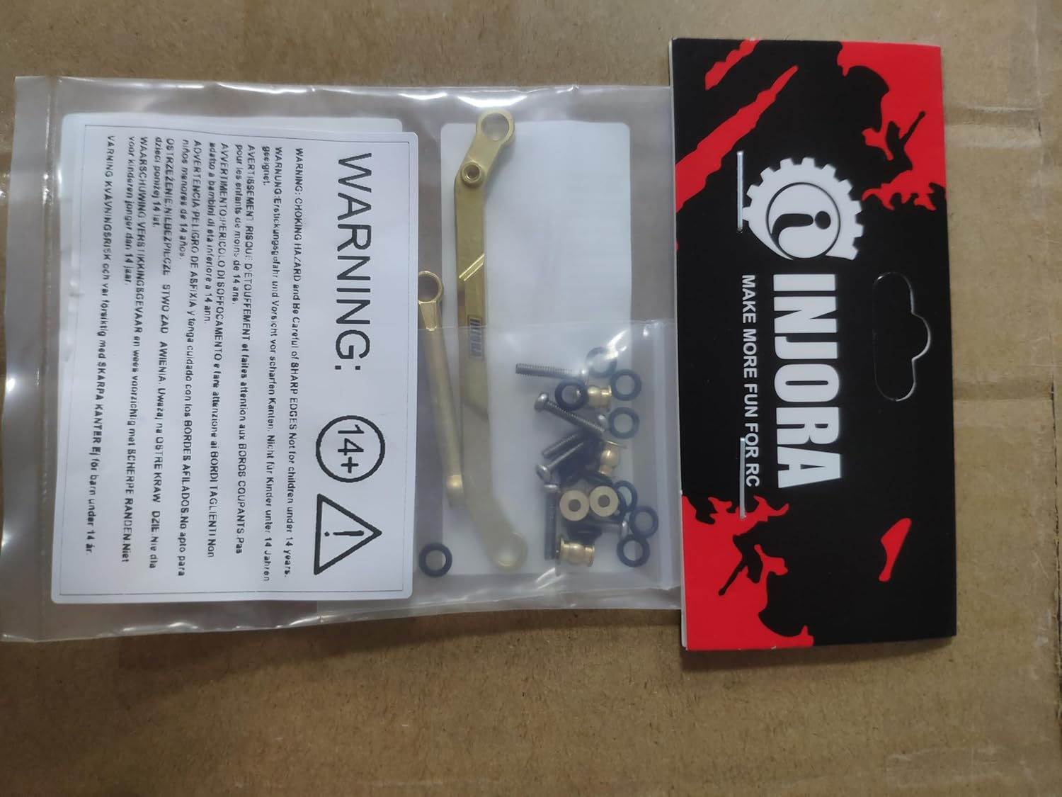 INJORA Brass Steering Left for FMS FCX24 Power Wagon Mud Racer 1/24 Upgrade Part image number 4