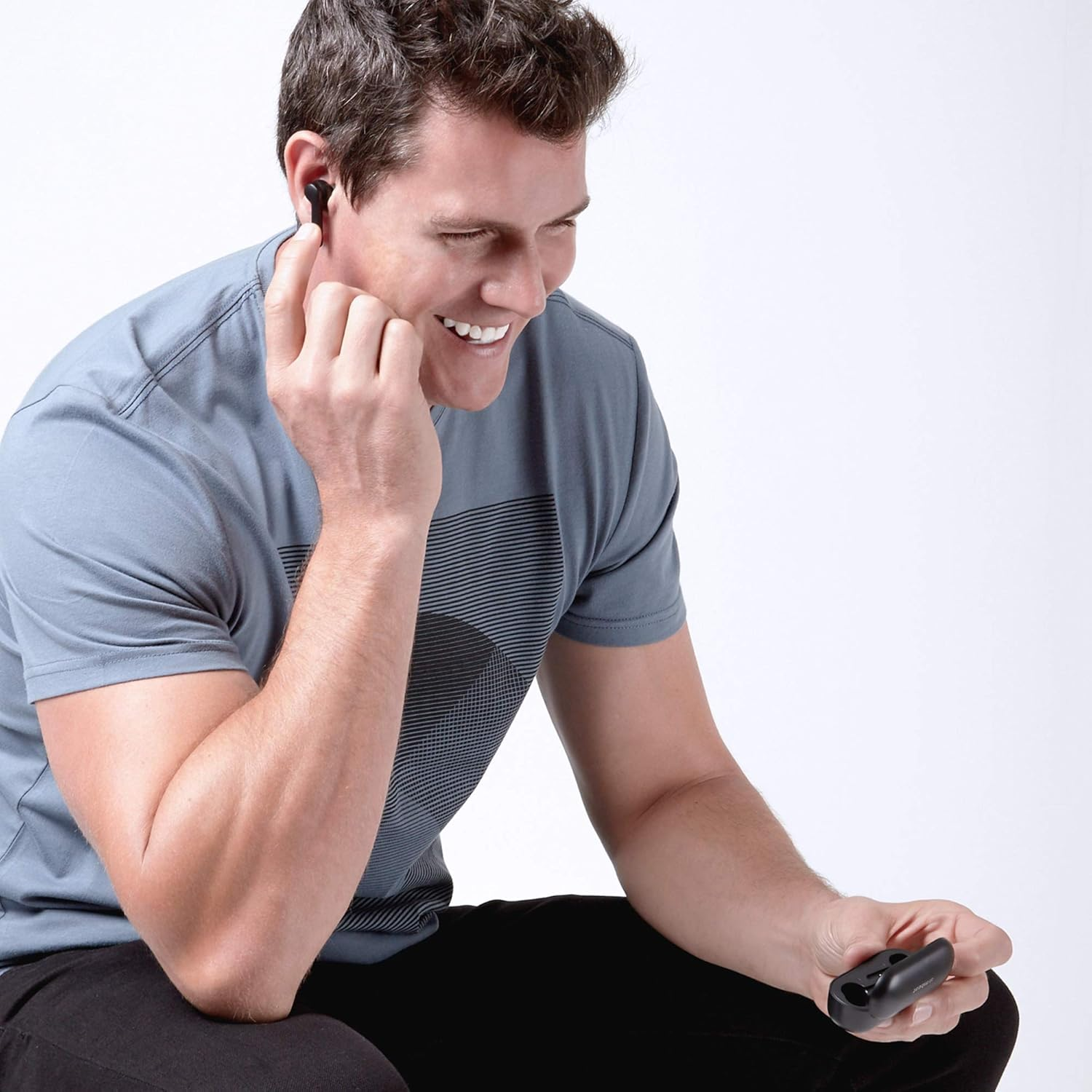 Mbeat E2 True Wireless Bluetooth Earbuds In-Ear Stereo Bluetooth Headphones Wireless Earphones (Bluetooth 5.0, Built-In Mic, Stereo Calls, Total 24 Hours Playtime) image number 5