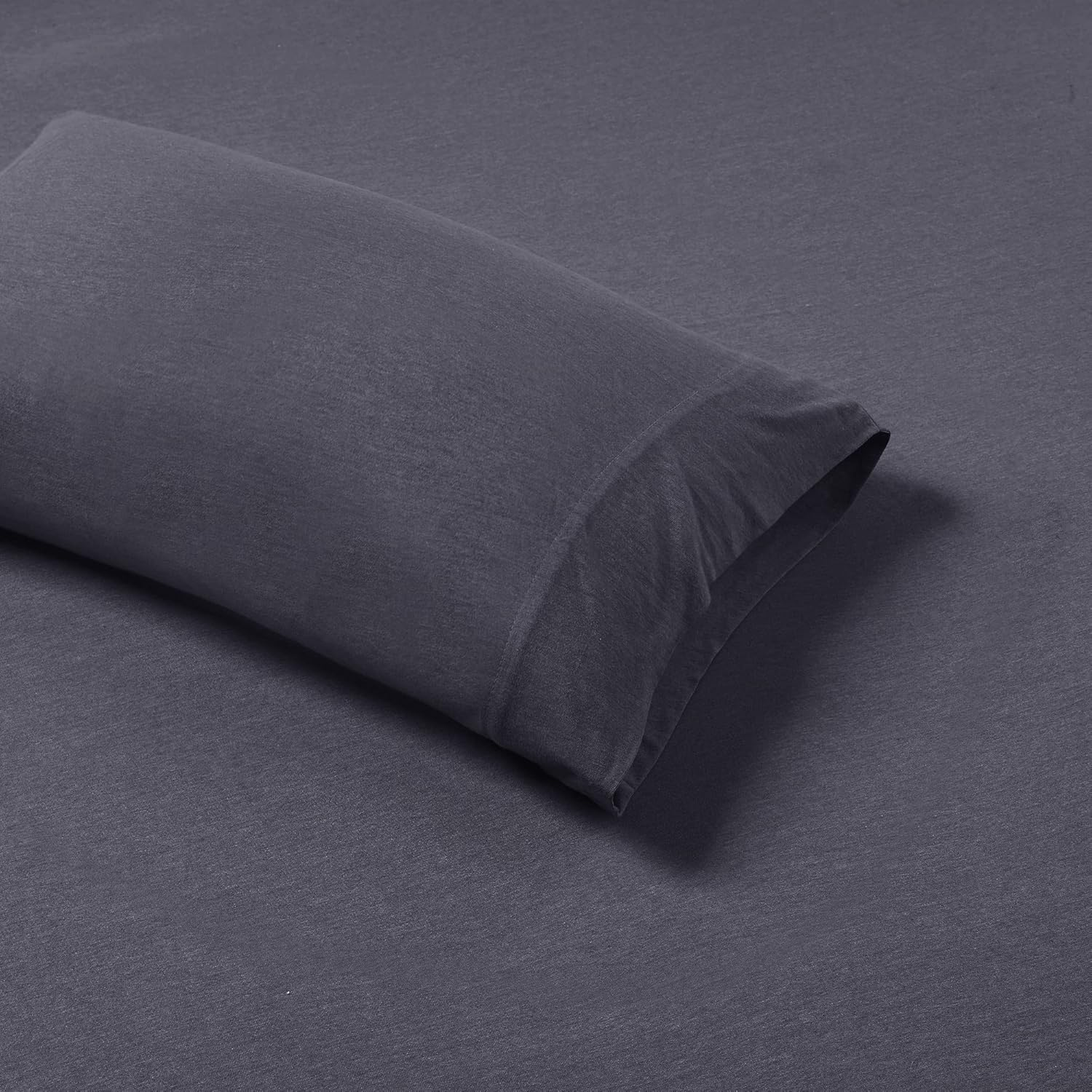 Intelligent Design ID20-693 Cotton Blend Jersey Knit Sheet Set, Full, Dark Grey image number 4