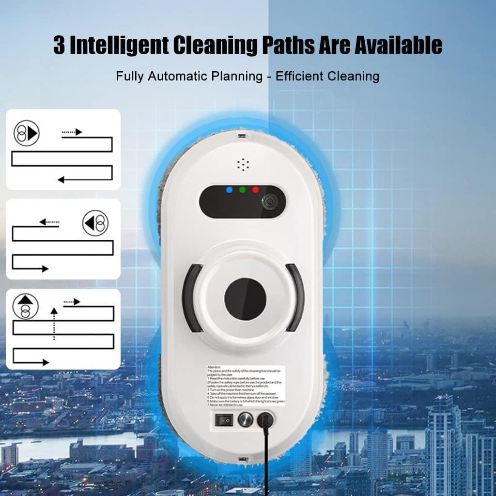 Window Cleaning Robot with Dual Water Spray, Remote Control, Intelligent Edge Detection System, 60Kpa Suction, Smart Window Vacuum for Interior/Exterior Highrise Windows image number 2