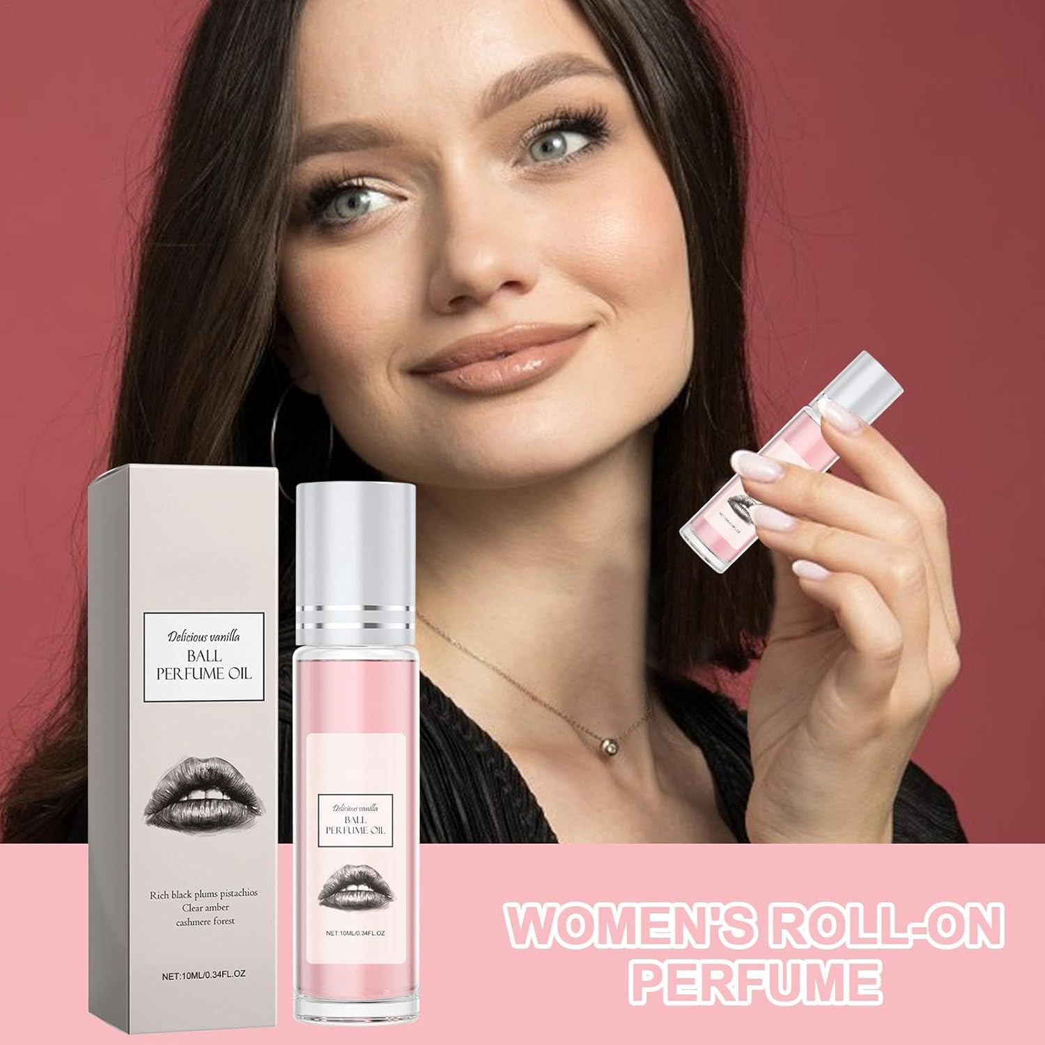 Roll Perfume, Rollerball Perfume, Portable Cologne Roller, Long Lasting, Lightweight and Compact, 10Ml for Women, Girls, Teens image number 3