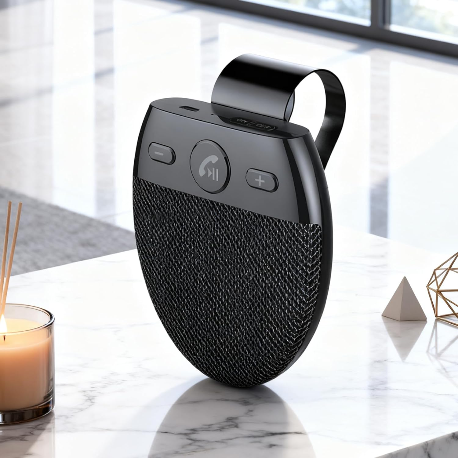 Gungtj Portable Car Wireless Speaker,Car Wireless Phone | Speakerphone Music Player - for Vehicle Truck SUV RV Outdoor Travel Daily Driving Commuting