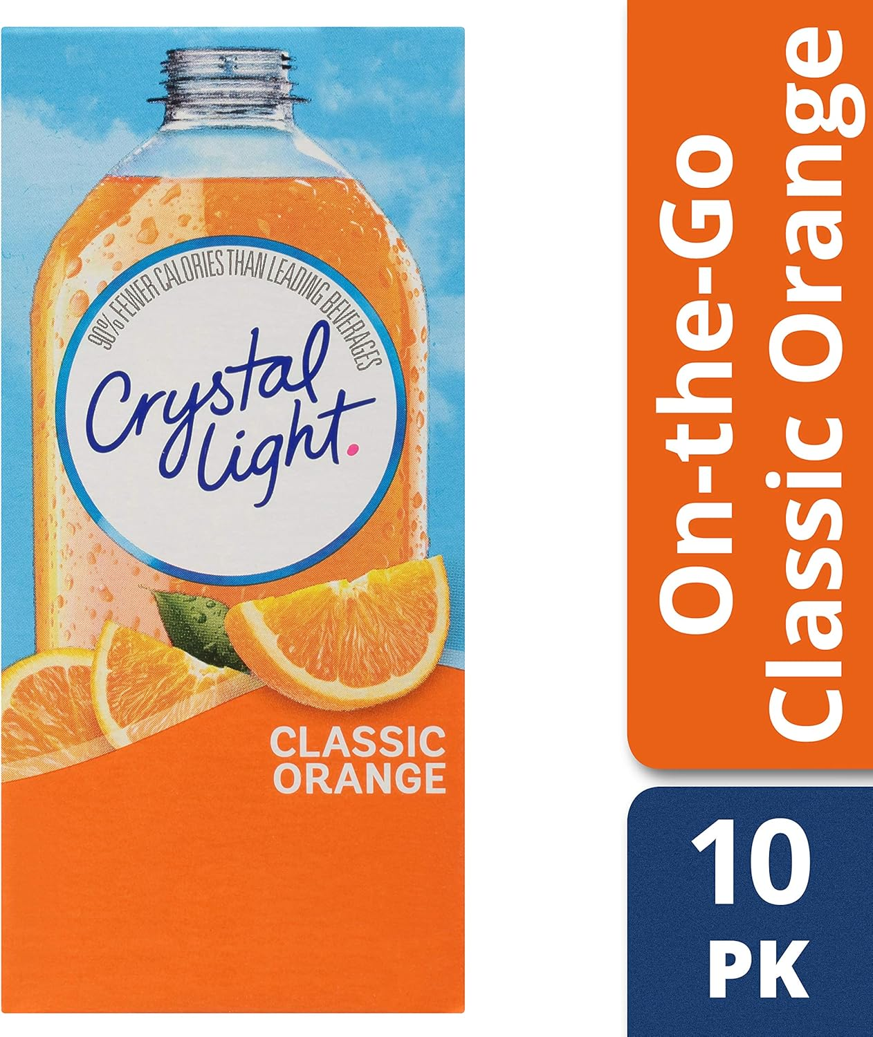 Crystal Light Classic Orange Drink Mix (60 On-The-Go Packets, 6 Packs of 10)