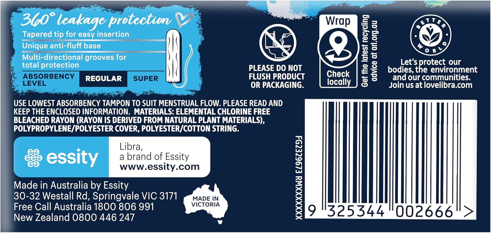 Libra Body Fit Regular Tampons, Pack of 16