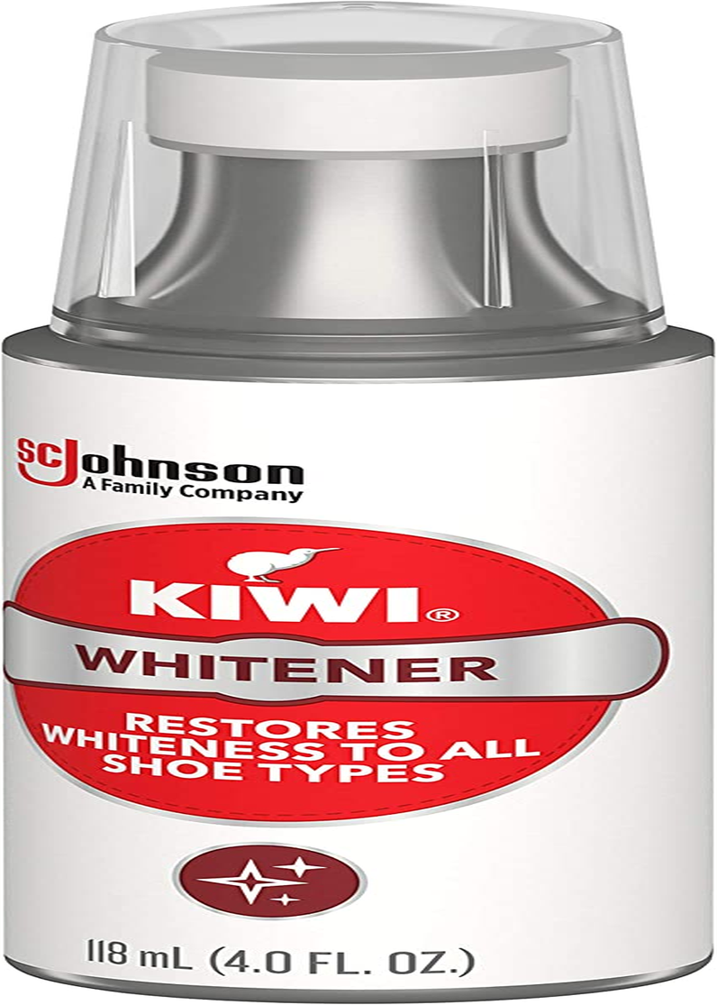 KIWI Shoe Whitener | for Leather, Vinyl, Canvas, Nylon and More | 4 Fl Oz | Includes Sponge Applicator image number 1
