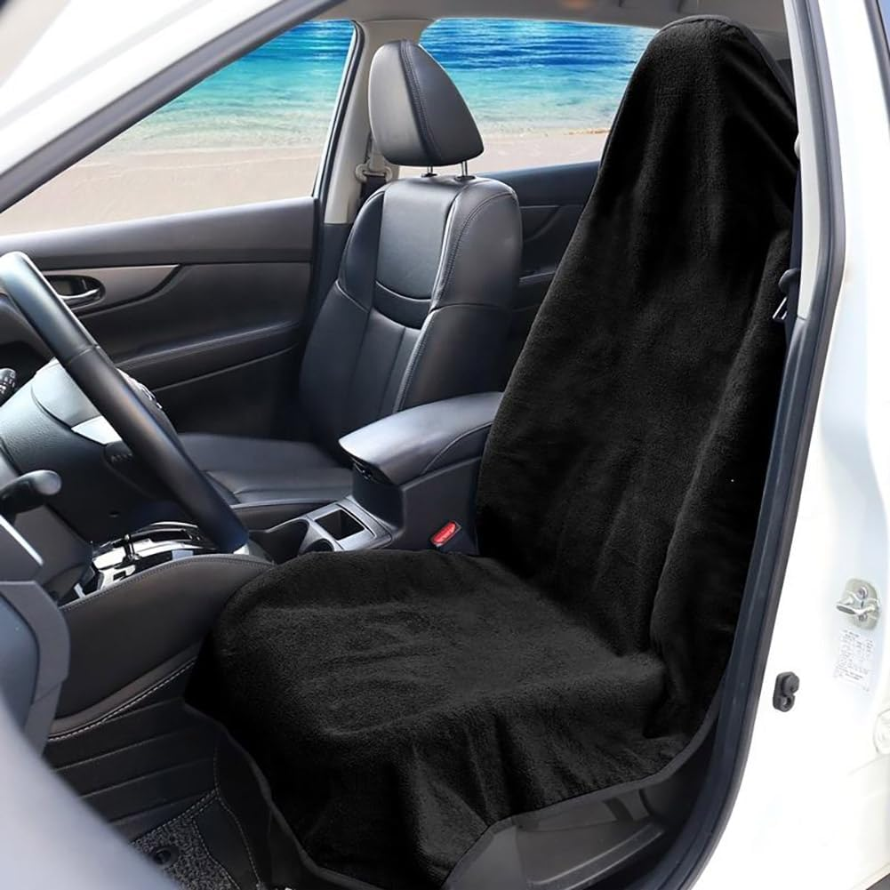 Waterproof Sweat Towel Car Seat Cover Sweat Carseat Protector,Perfect for Universal Anti-Slip Car SUV Seat, Great for Post Gym Workout, Running, Swimming, Beach and Hiking (Blue)