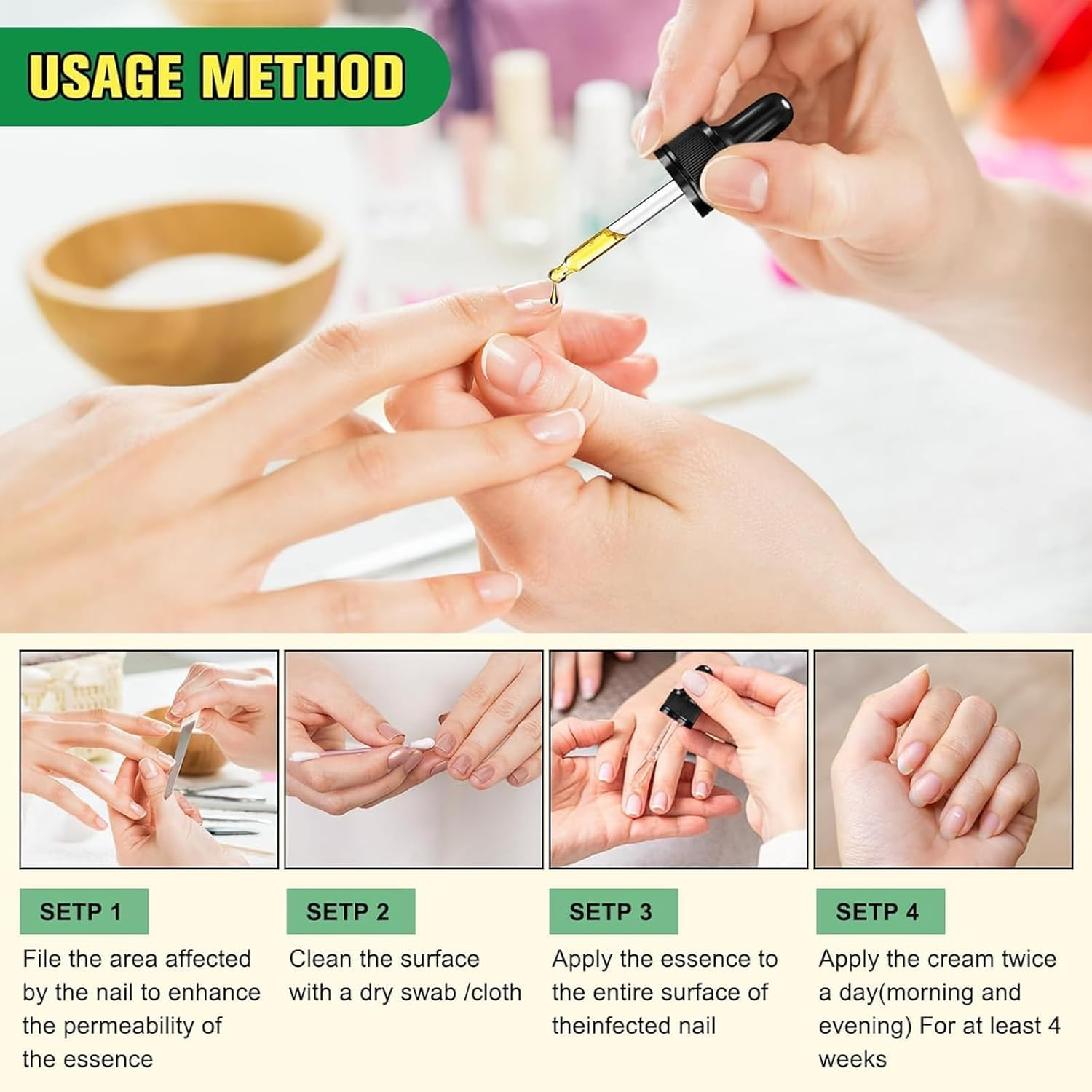 Ginger Nail Support Nail Care,Nail Strengthener for Damaged Nails,7 Days Nail Fungus Treatment,Toenail Cuticle Care Oil for Nails image number 2