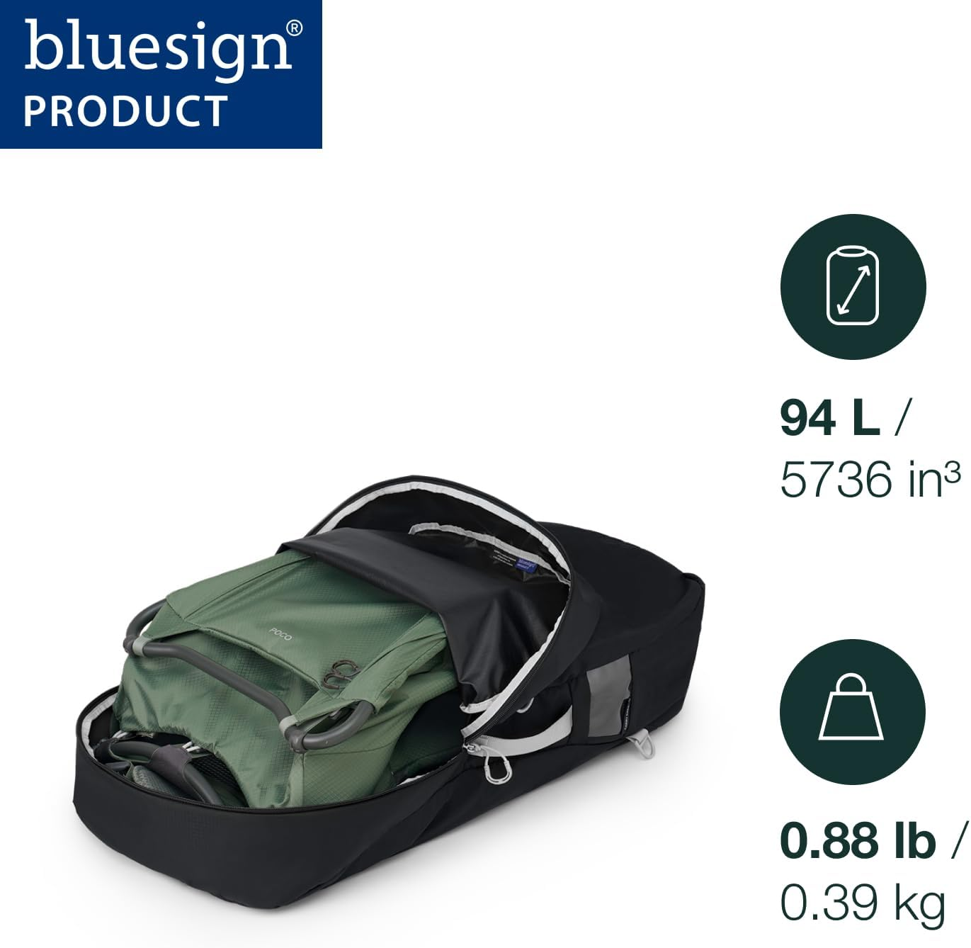 Osprey Poco Child Carrier Case, Black image number 3