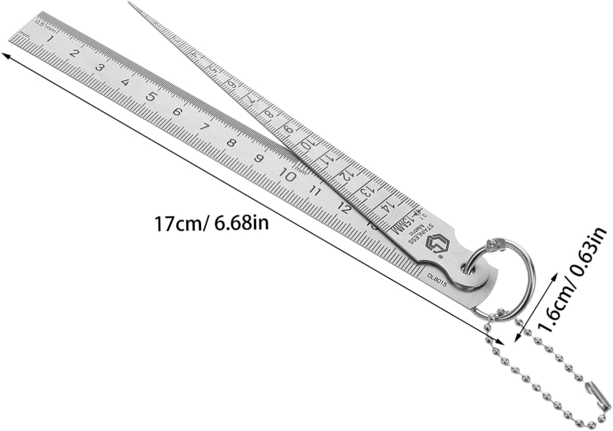 CHILDWEET Stainless Steel Gap Measuring Ruler for Automotive Material Thickness Gauge Measuring Tool image number 4