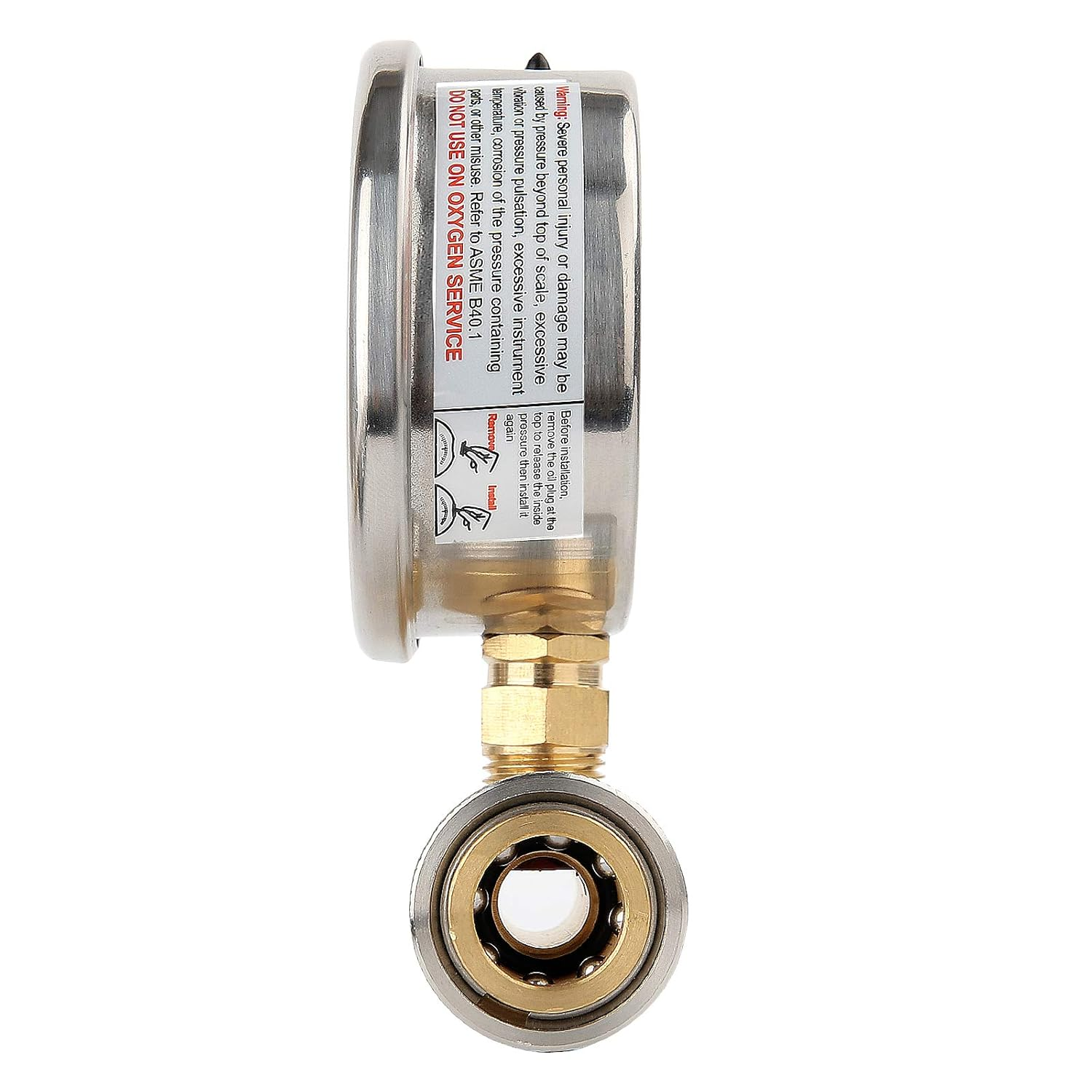 MEASUREMAN 2-1/2" Pressure Washer Gauge, Pressure Gauge Kit, 3/8 Inch Quick Connect, 0-6000 PSI, Glycerin Filled image number 6