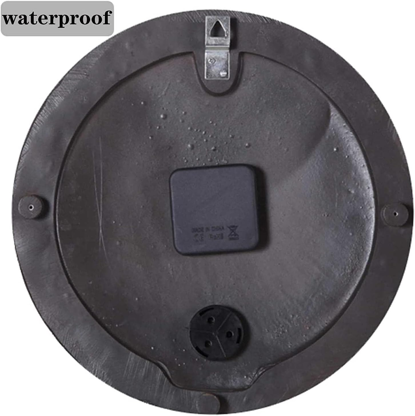 Wall Clock Thermometer | Wall Clock Thermometer Clock - Thermometer with Clock, Battery Operated round Clock Wall Decorative for Patio Garden image number 2