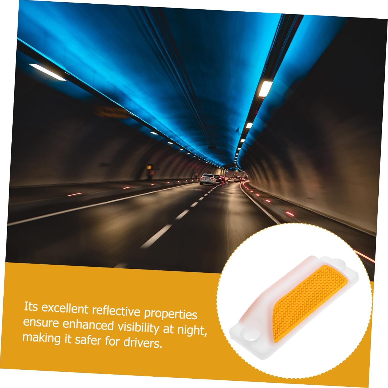 Mobestech 2Pcs Reflective Delineator Road Marker Guardrail Delineators for Road Pavement Marker for Highway and Driveway Safety image number 1