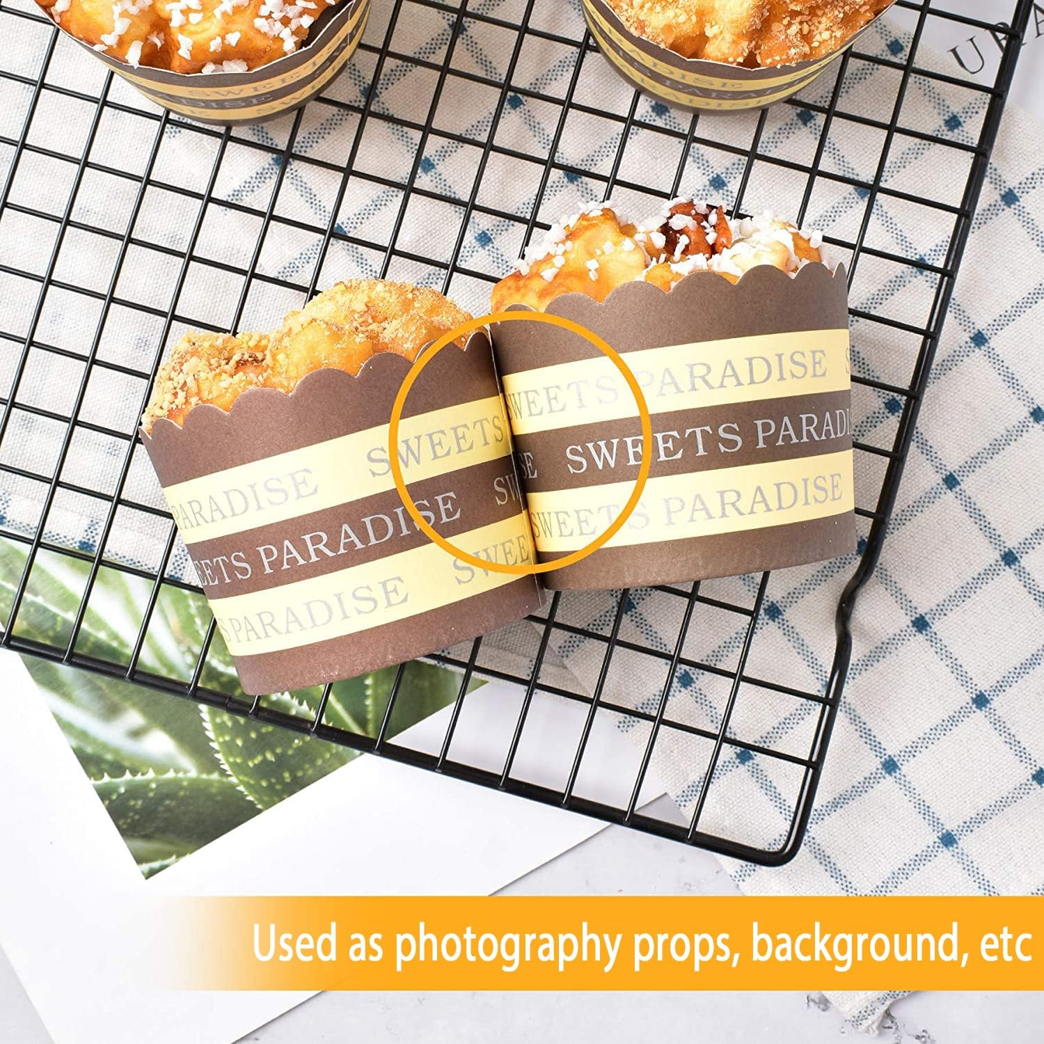 R.Flower 6 PCS Simulation Sprinkle Artificial Food Cake Kitchen Toy Decoration Fake Cupcake image number 5