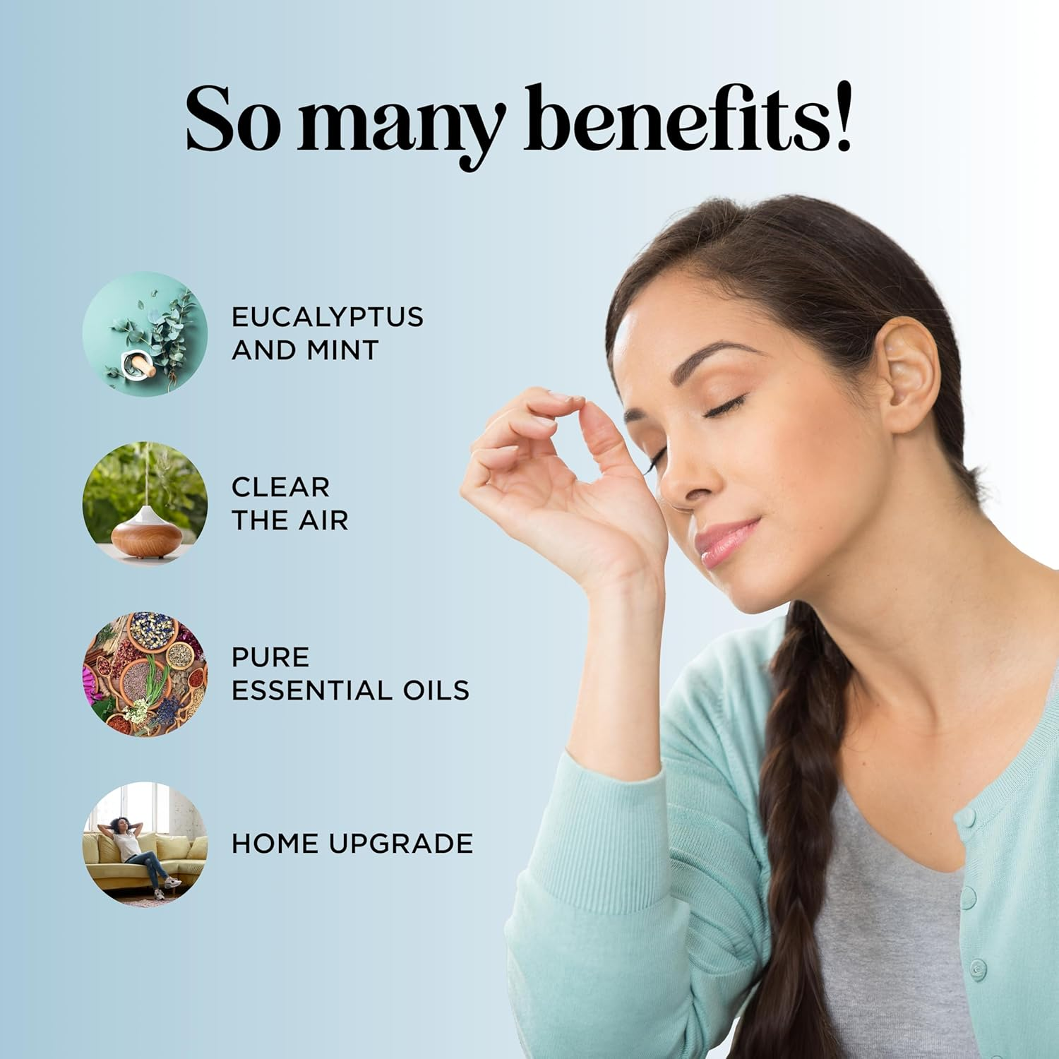 Breathe Blend Essential Oil for Diffuser - Invigorating Breathe Essential Oil Blend with Eucalyptus Peppermint Tea Tree and Mint Essential Oils for Diffusers for Home and Shower Aromatherapy 4Oz image number 4