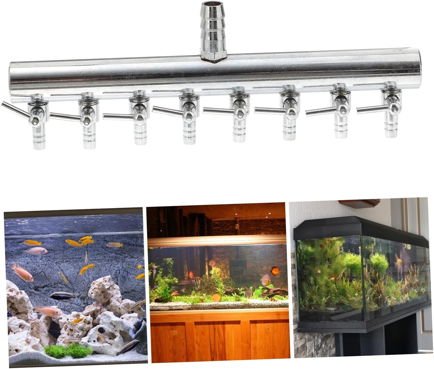 BESPORTBLE Aquarium Airline Splitter 8 to 4Mm Distributor Fish Pump Lever Control Manifold Tap image number 4