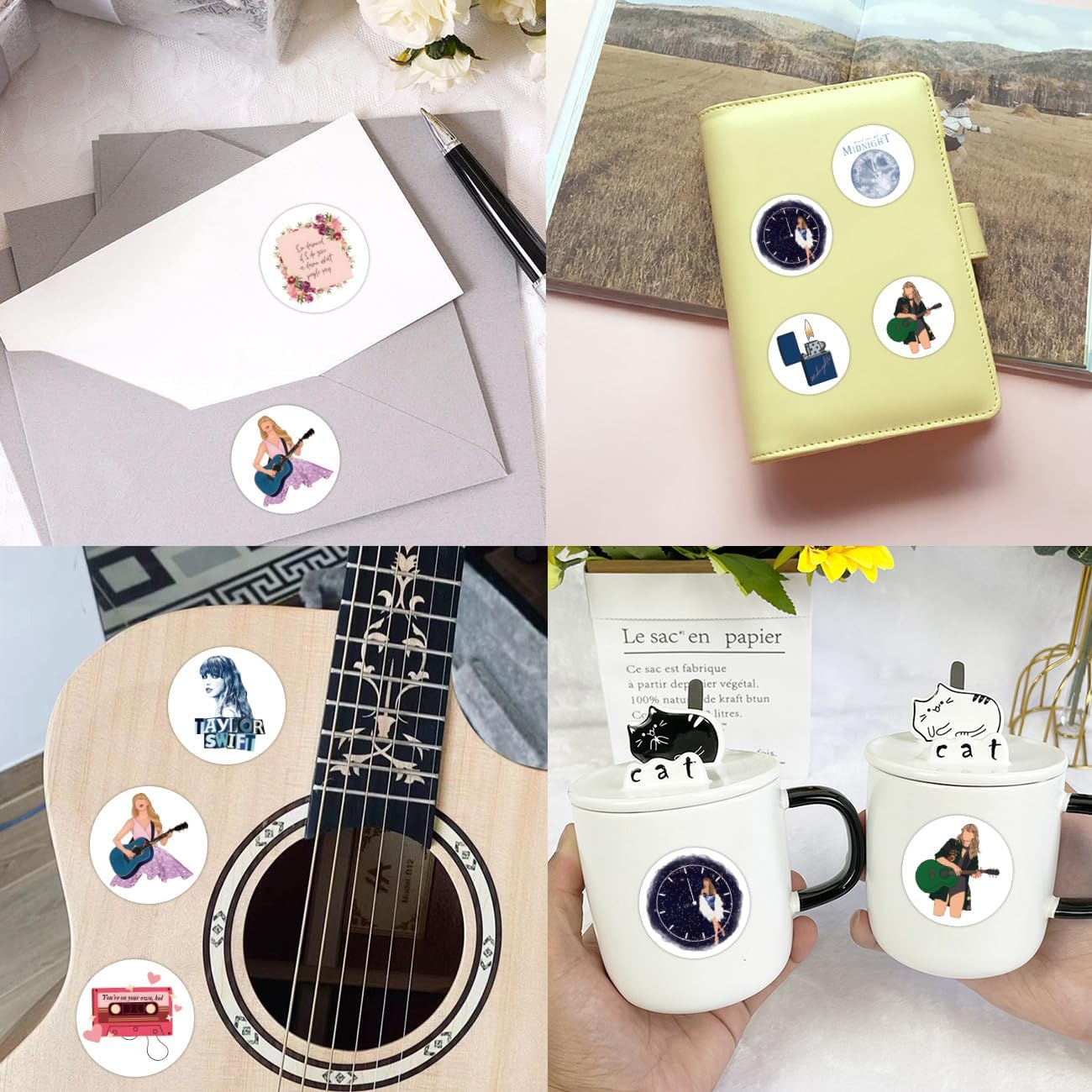 Stickers for Water Bottles Birthday Party Supplies for Girls Party Decorations Party Favors, Tay-Lor Pop Music Stickers, Vinyl Waterproof Sticker for Laptops,Skateboard and Decals (Style-D（50Pcs）) image number 2