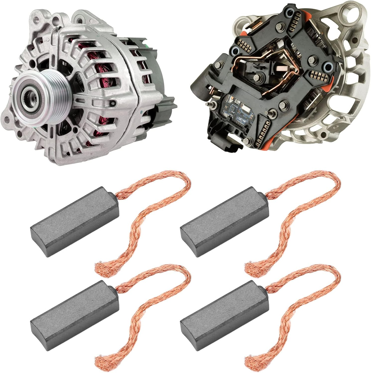 4 Pcs Alternator Regulator Brush Set, Carbon Brush PX602 PX60 092950 300722 92950 Generator Electric Motor Brush Replacement for Bosch
