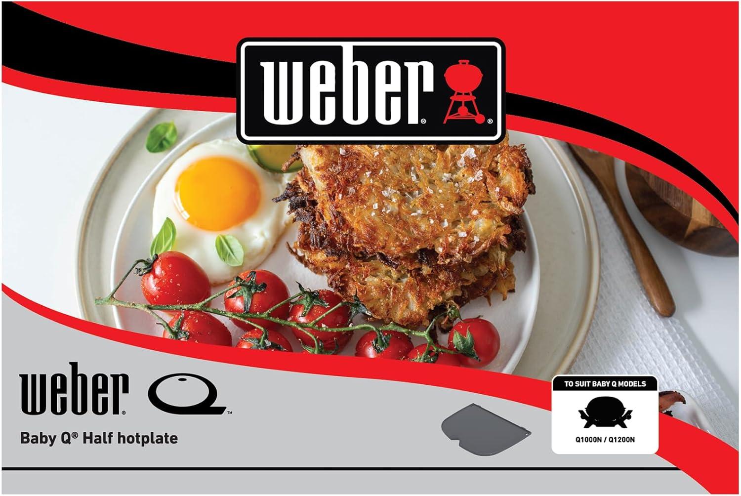 Weber Baby Q Half Hotplate - Fits Latest 3Rd Gen BBQ [Check Compatibility]