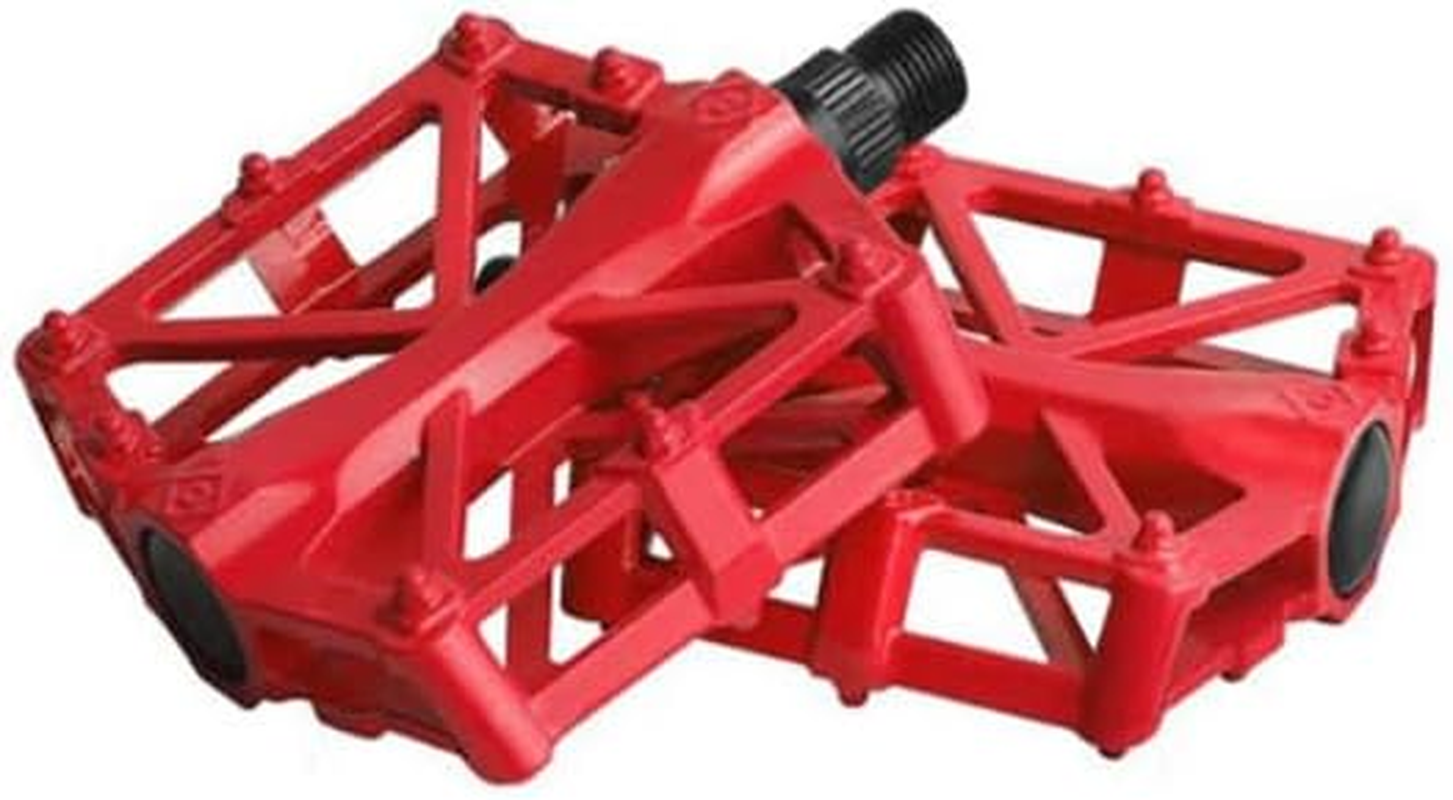 AIMALL Bike Pedals Alloy Mountain Road MTB Colored Bicycle Nonslip Cycling Pedals 9/16", Durable Aluminum, Dual-Sided - Blue image number 2