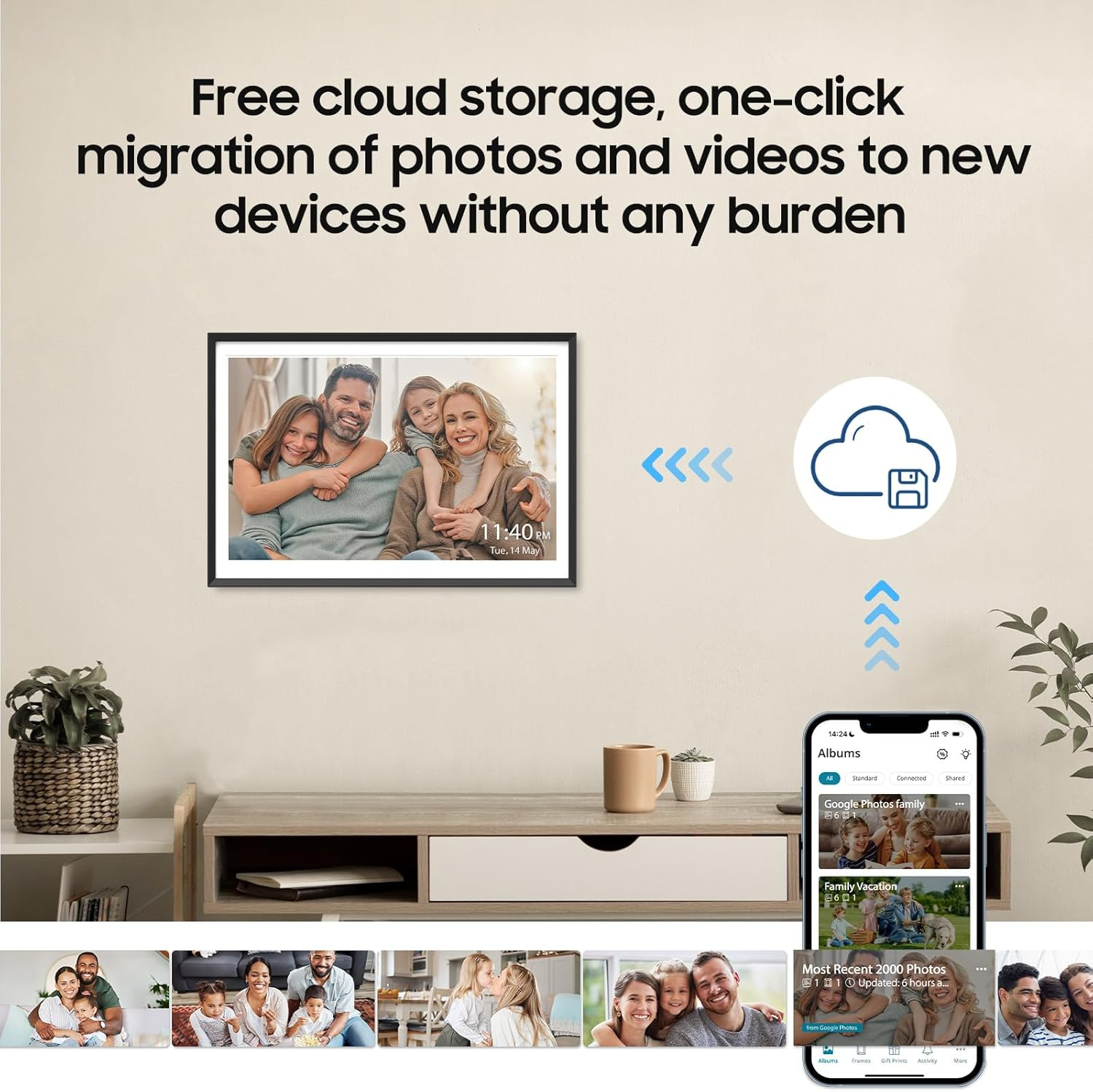 Nixplay 10.1 Inch Digital Photo Frame by Apolosign, Share Photos/Videos via Nixplay App, Wifi Digital Photo Frame with 32GB, Compatible with Alexa Google Photos,
