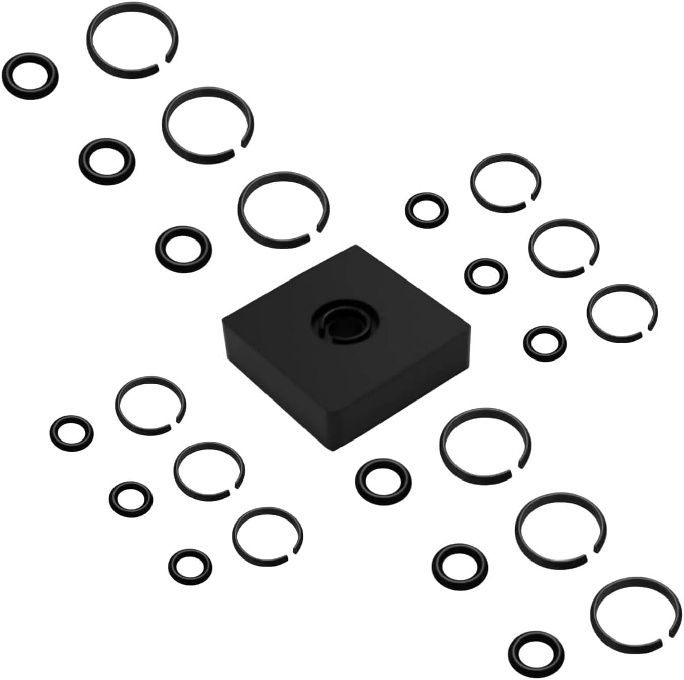 (6+6 Sets) 1/2&rdquo; and 3/8" Impact Retaining Ring Clip Friction Ring with O-Ring for Mmiwauukiiii Electric/Pneumatic Type Impact Wrench, Retainer Ring Anvil Install Tool Included