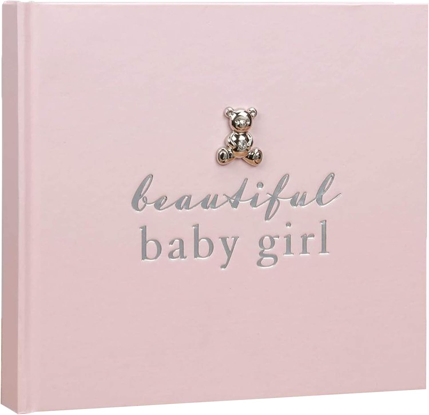 Widdop New Baby 50 6'X4' Photo Album with Silver Teddy Attachment - Beautiful Baby Girl image number 2