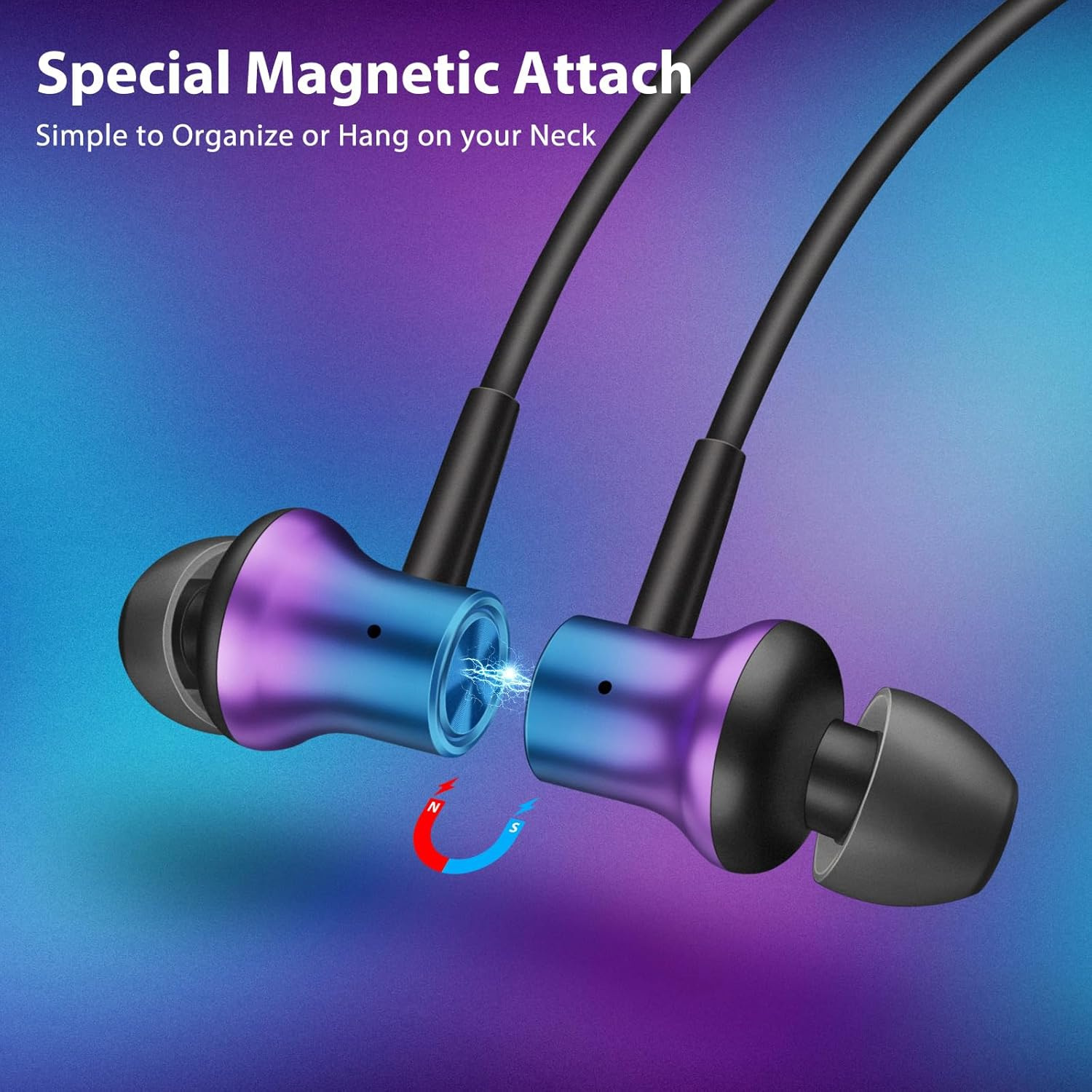 Jiunai USB C In-Ear Headphones for Samsung S24 Series, Iphone 15, Ipad Pro M4, Gradient Purple image number 4