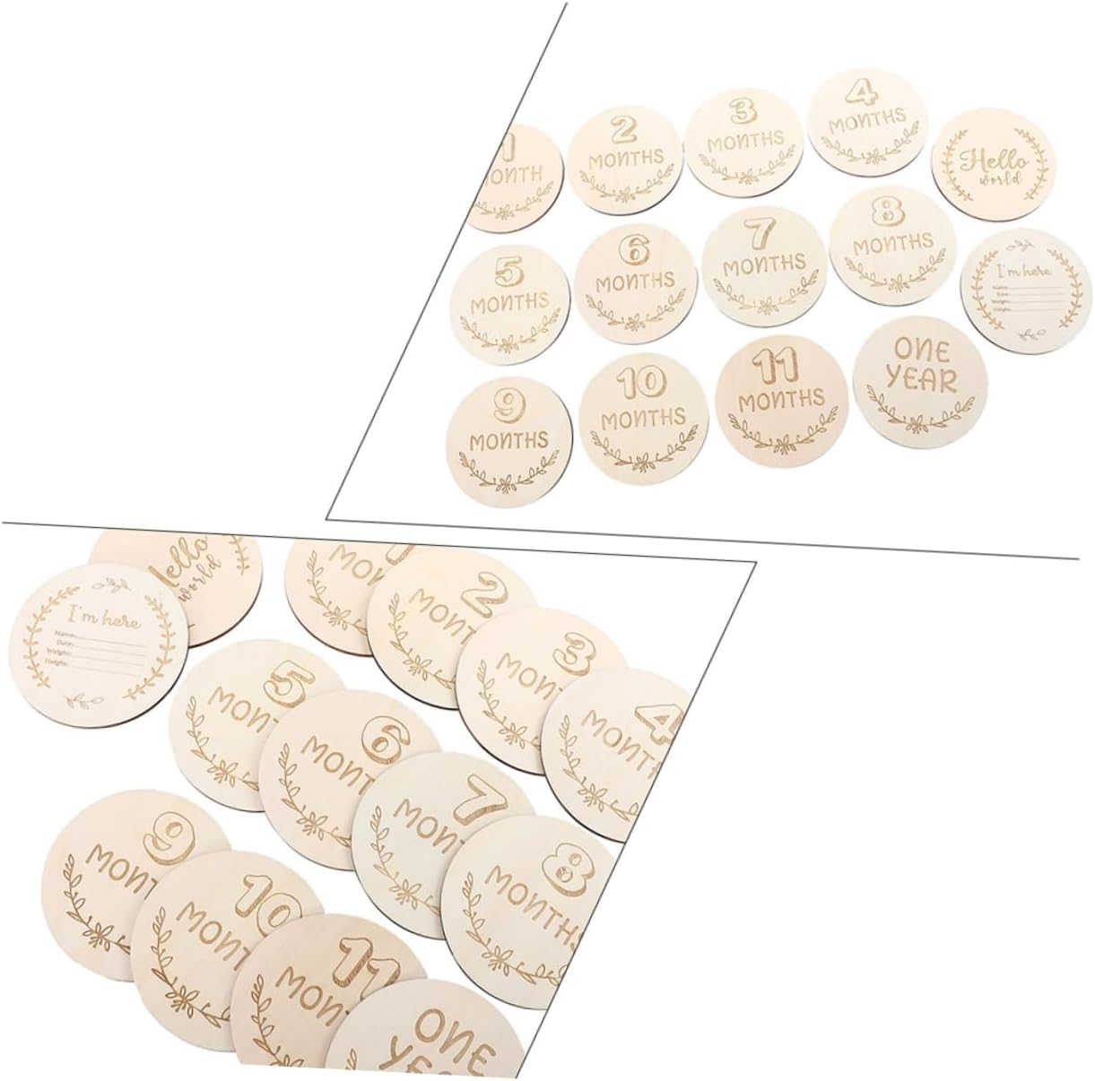 ERINGOGO Pregnancy Monthly Recording Cards Milestone Cards Photography Props for Newborn Journey image number 1