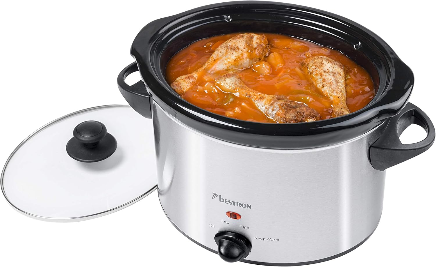 Bestron ASC350 Slow Cooker, Glass, 180 W, 3.5 Liters image number 4