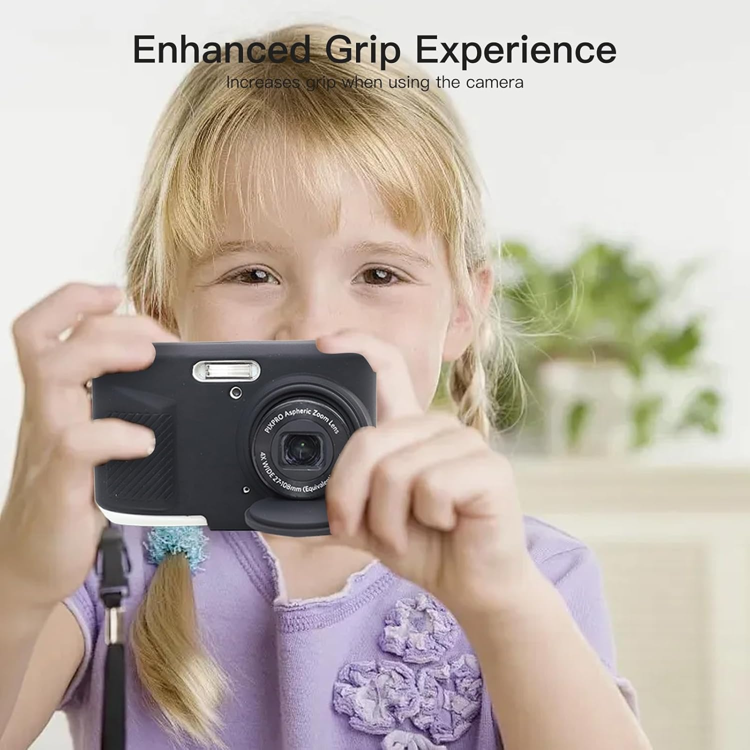 YAJOJO Case for Kodak PIXPRO FZ45 Camera, Soft Silicone Camera Protective Cover for Kodak PIXPRO FZ45, Anti-Scratch, Slim Fit, Lightweight (Black) image number 3